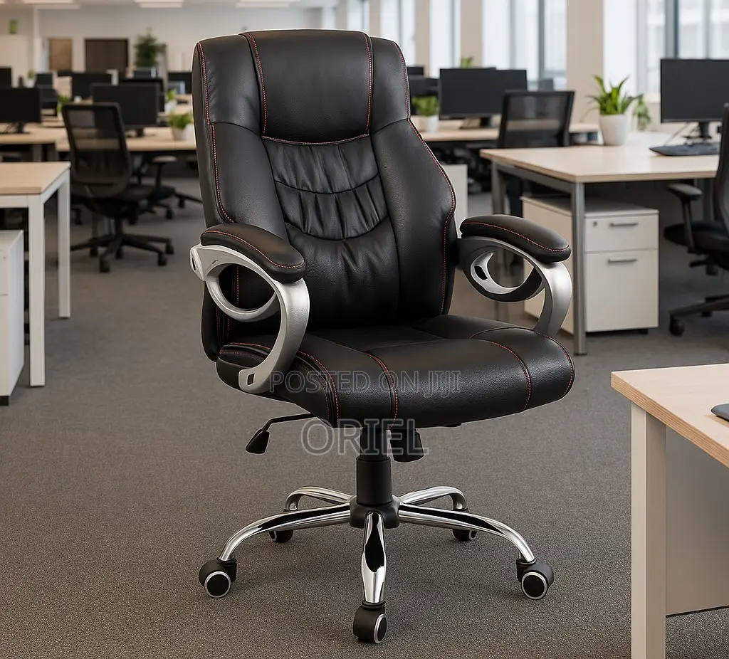 Modern Office Chair : Office Leather Padded Swivel Chair