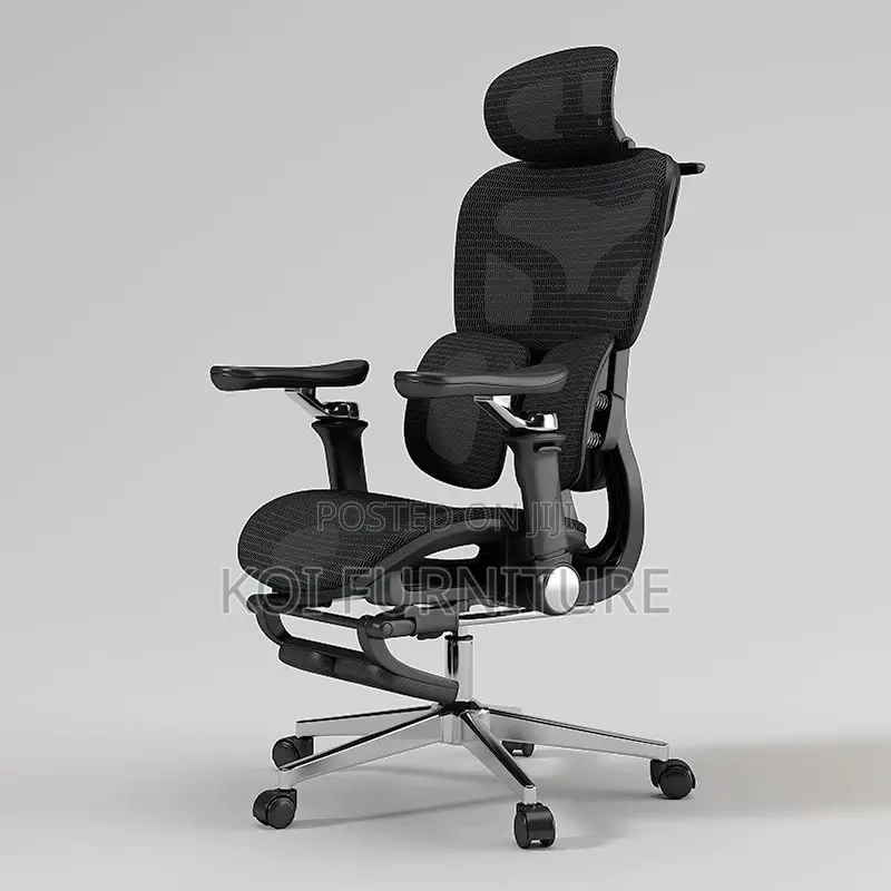 Office Chairs; Ergomomic Orthopedic Footrest Seat With High Backrest