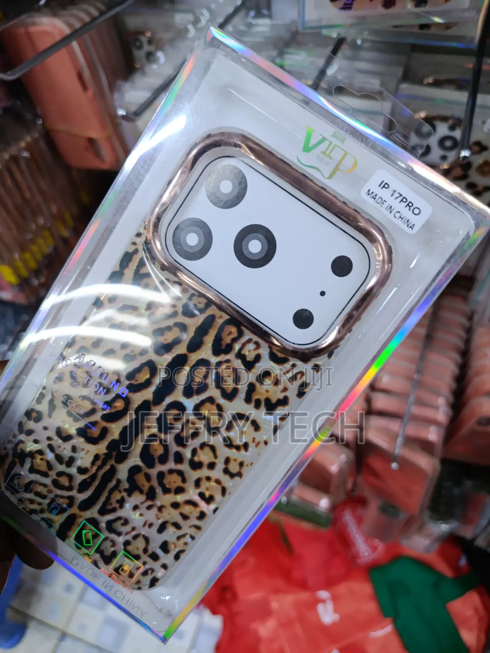Alnail iPhone 17 Pro Leopard Cheeter Printed Pattern Case