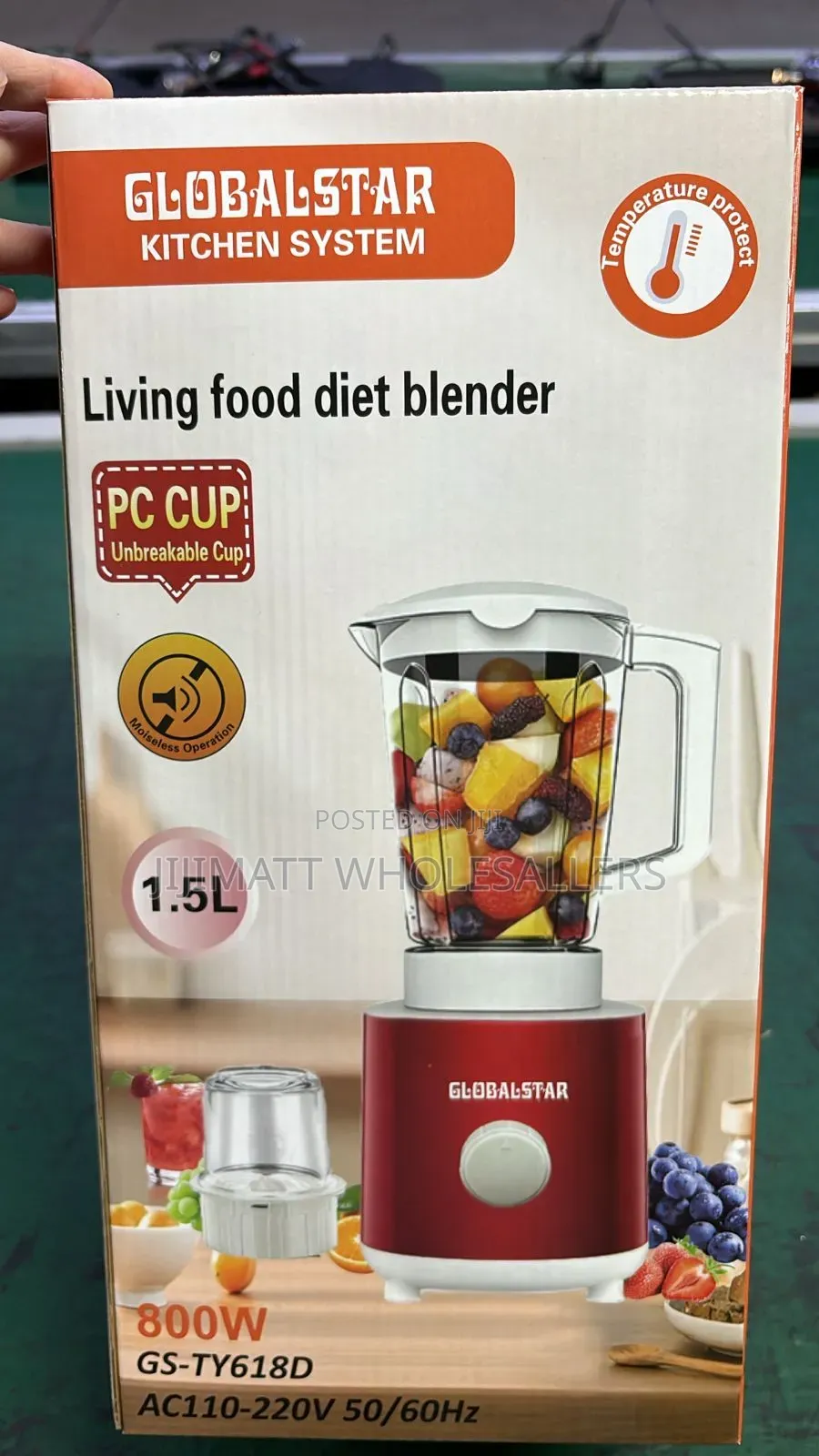 Globalstar 2 in 1 Blender With Grinder