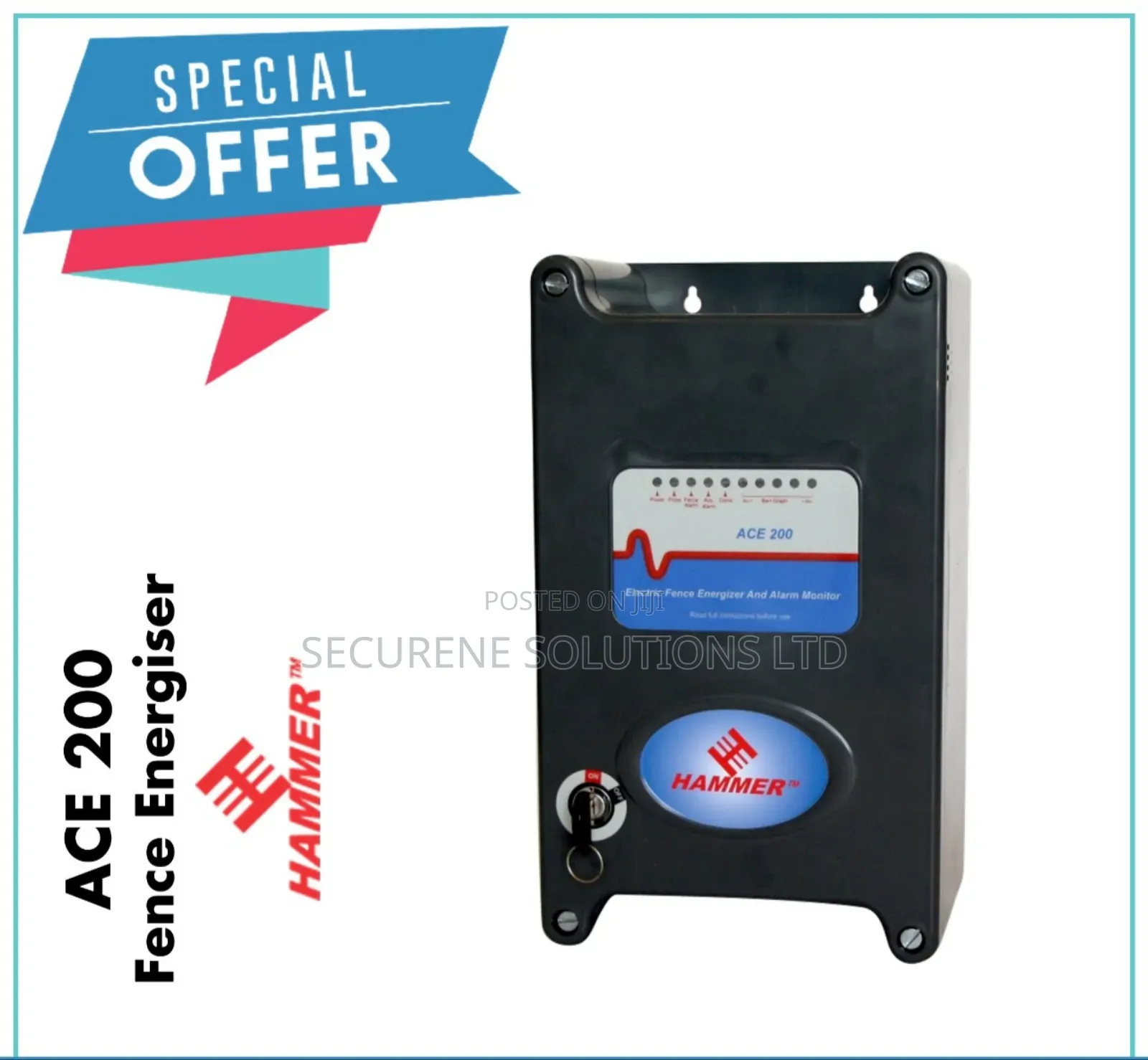 Ace200 Is an Electric Fence Energizer and Alarm Monitor.