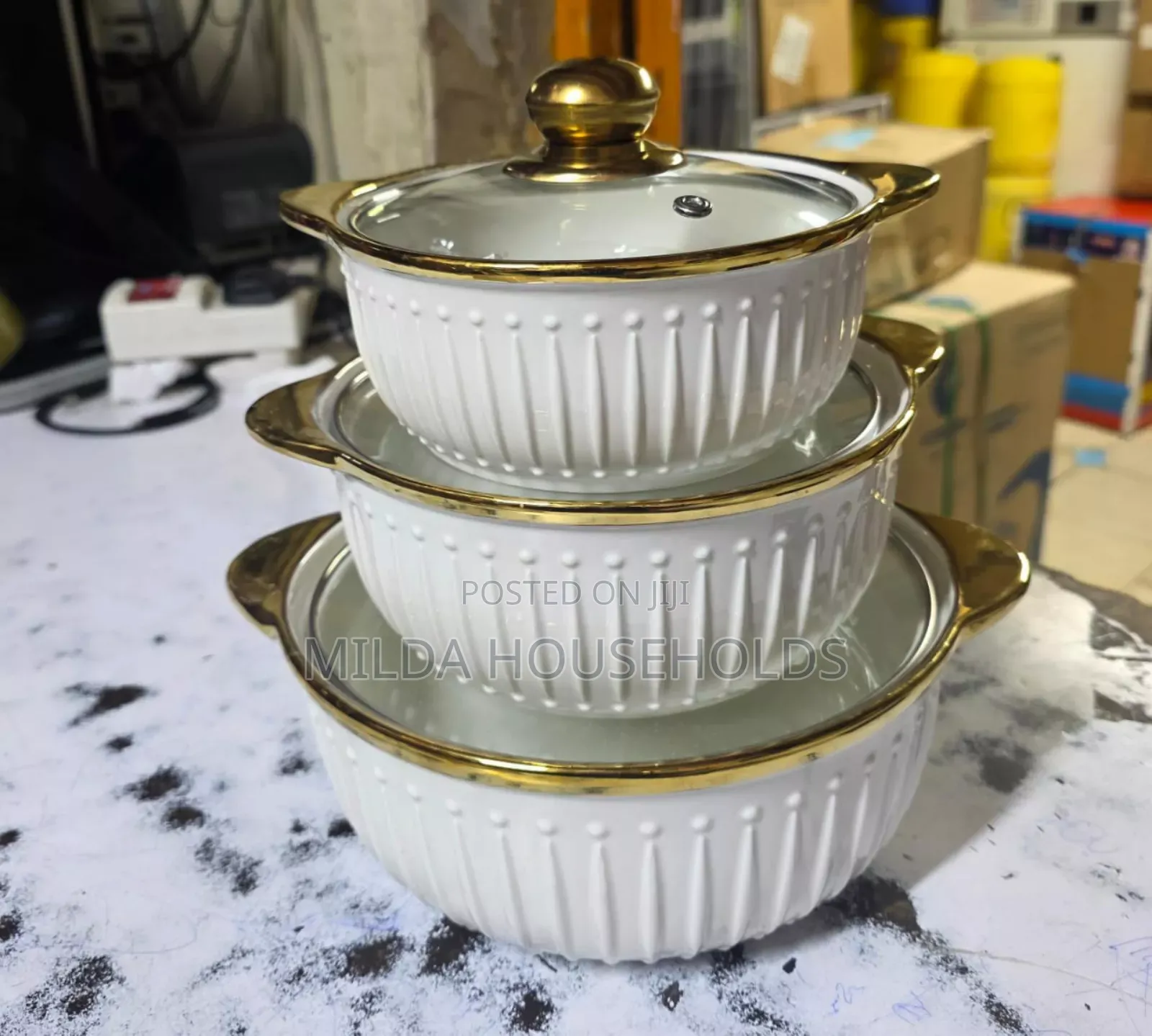 3pcs Ceramic Pots.