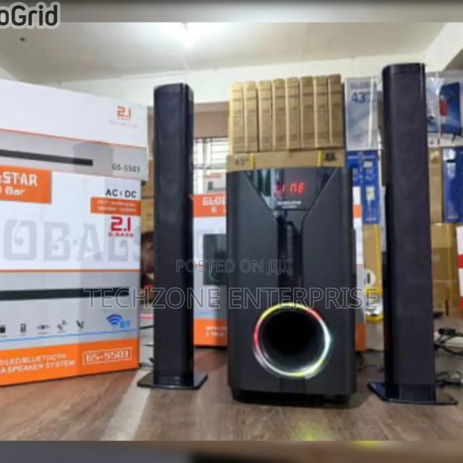 New Model 2.1ch Globalstar Sub Woofer System Bt/Usb/Fm Tall Boy 