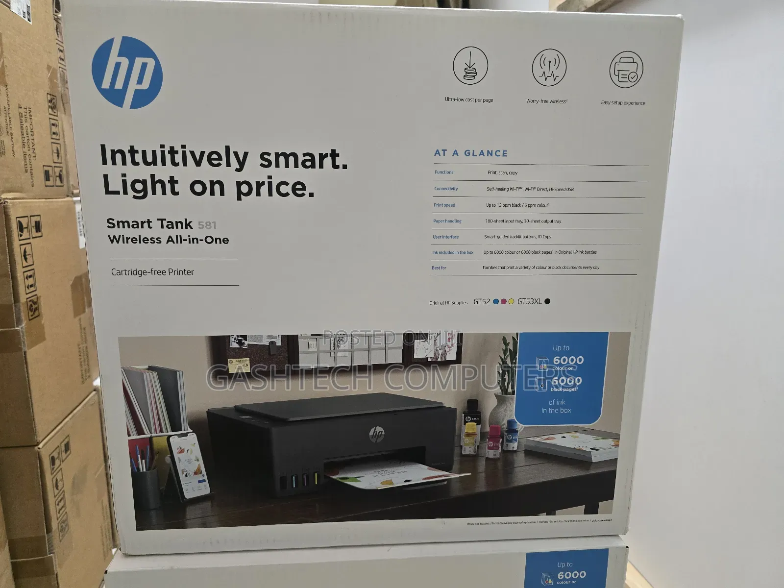 Hp Smart Tank 581 3-in-1 A4 Color Printer
