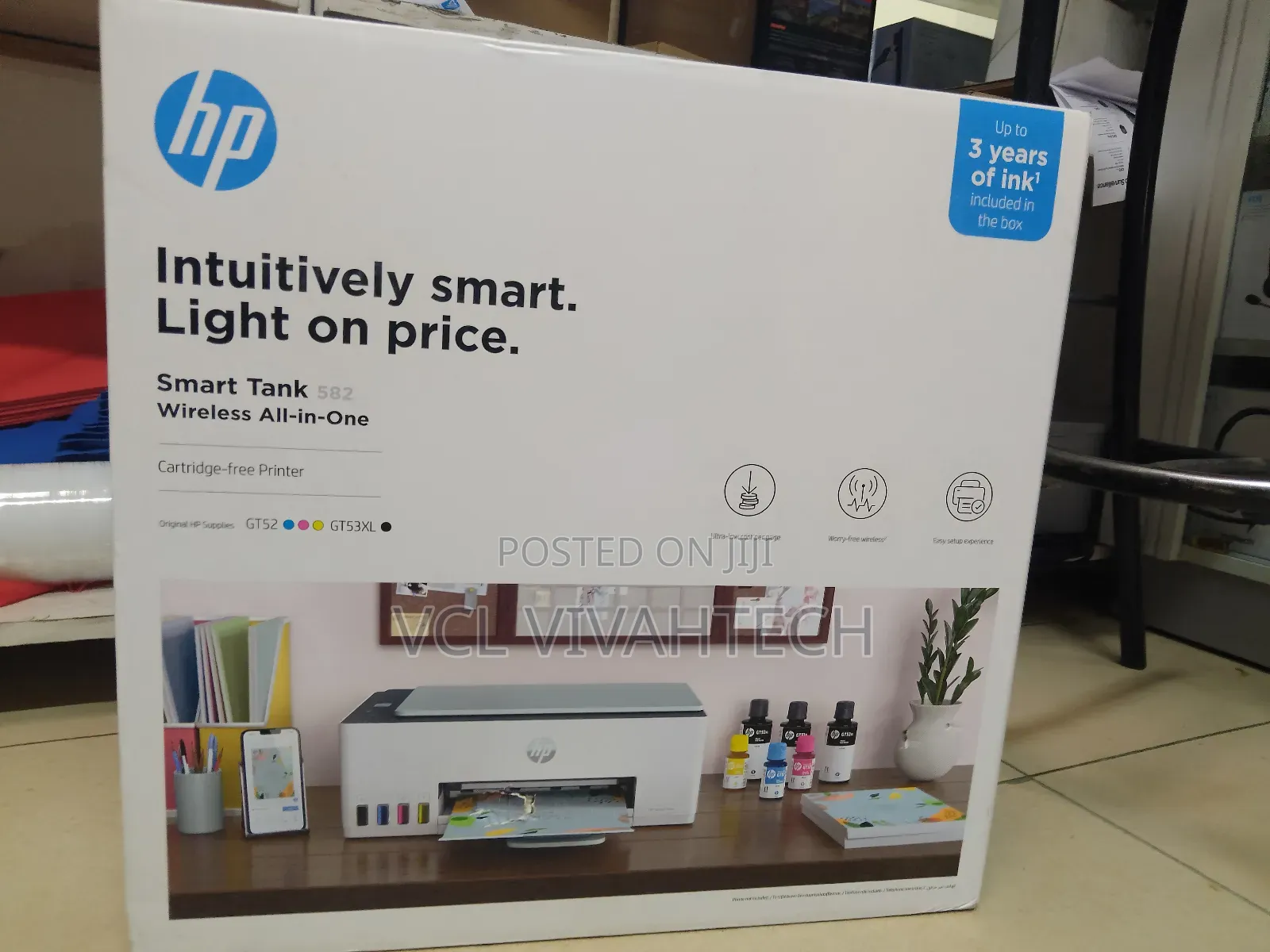 Hp Smart Tank 582 All-in-One Printer, Print, Copy and Scan - Wireless