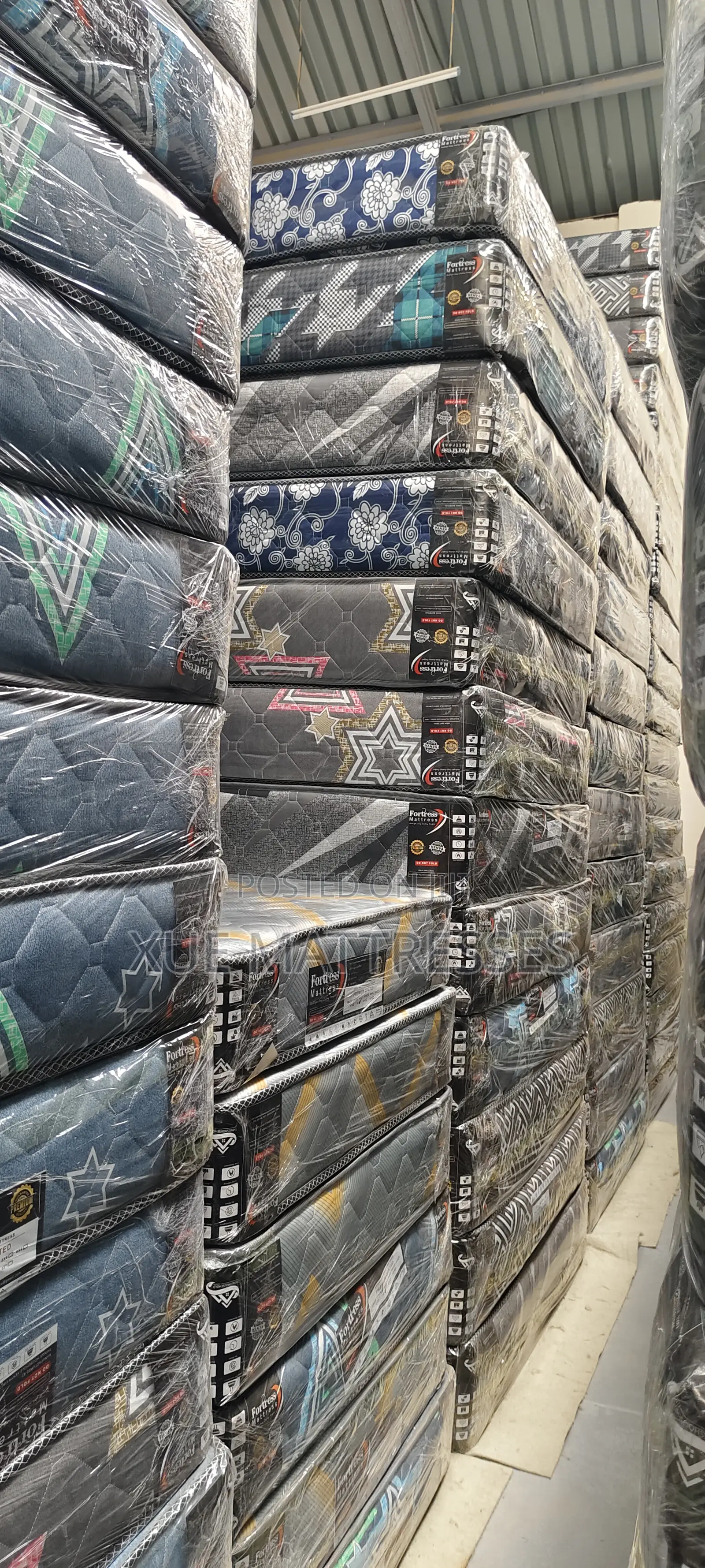 4 1⁄2x6ftx6in Fortress Premium Quilted Fibre Mattress + 2 Free Pillows