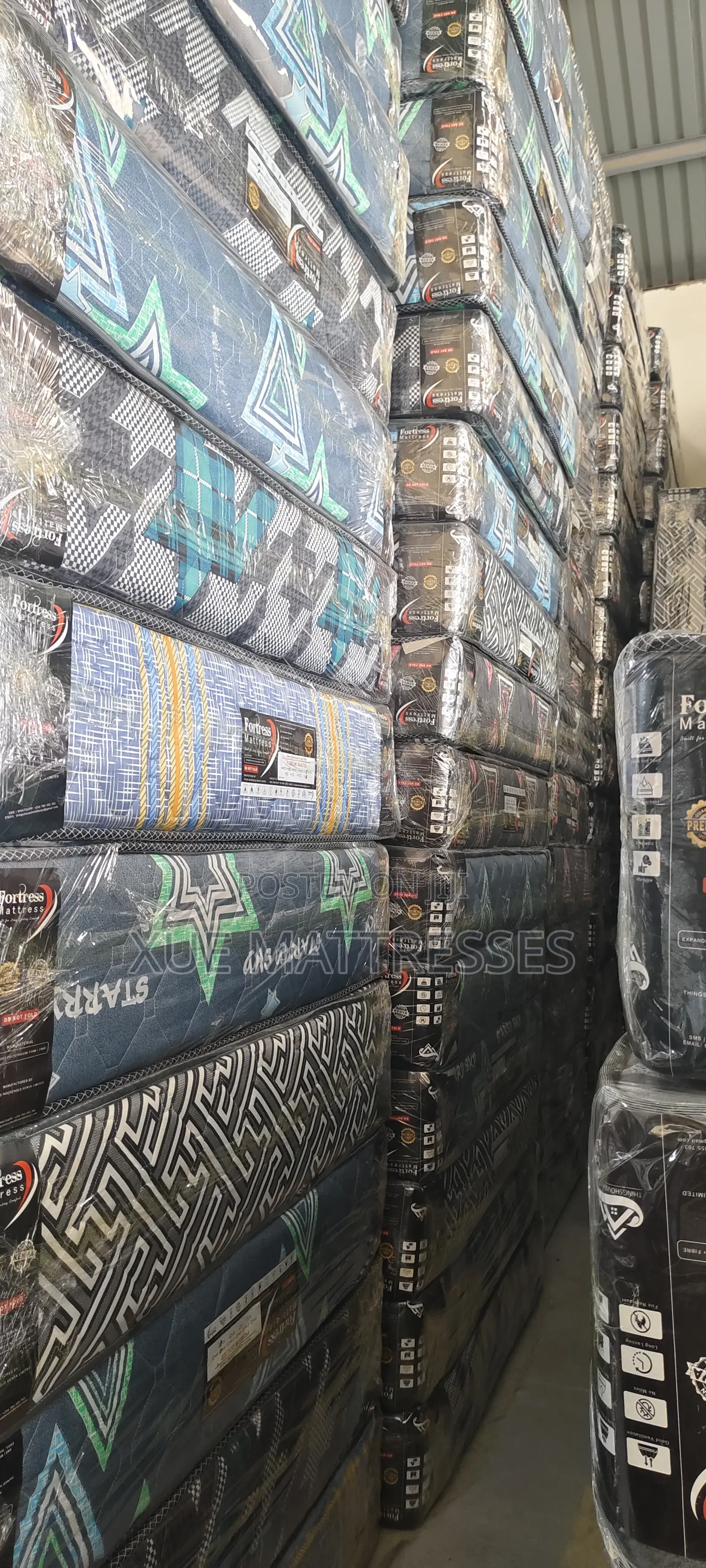 6x6ftx16in Fortress Premium Quilted Fibre Mattress + 2 Free Pillows