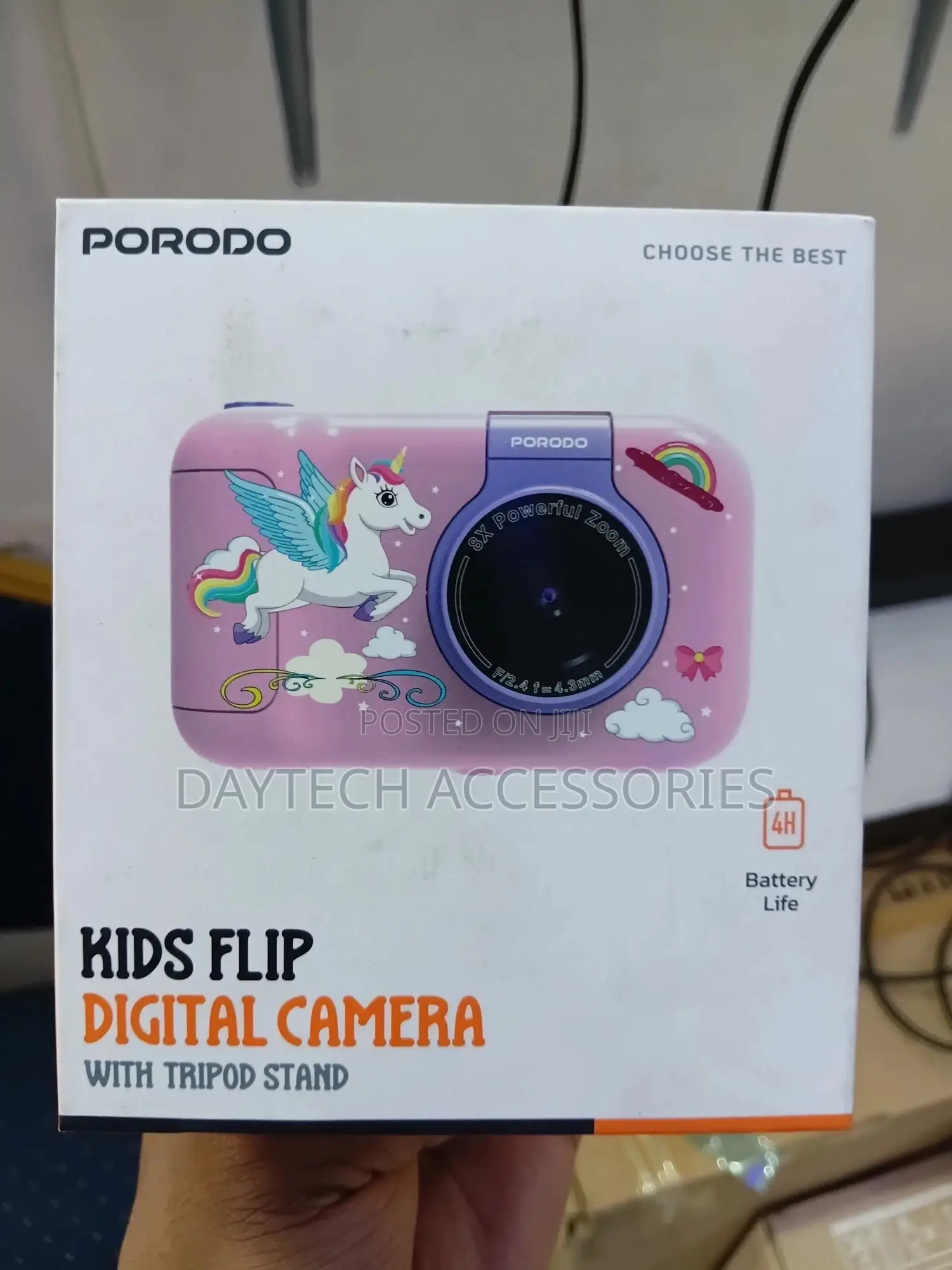 Porodo Lifestyle Kids Flip Camera With Tripod Stand 1000mah Battery