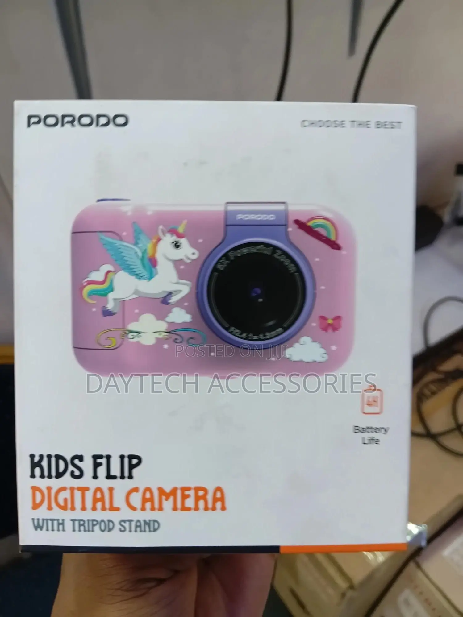 Porodo Lifestyle Kids Flip Camera With Tripod Stand 1000mah Battery