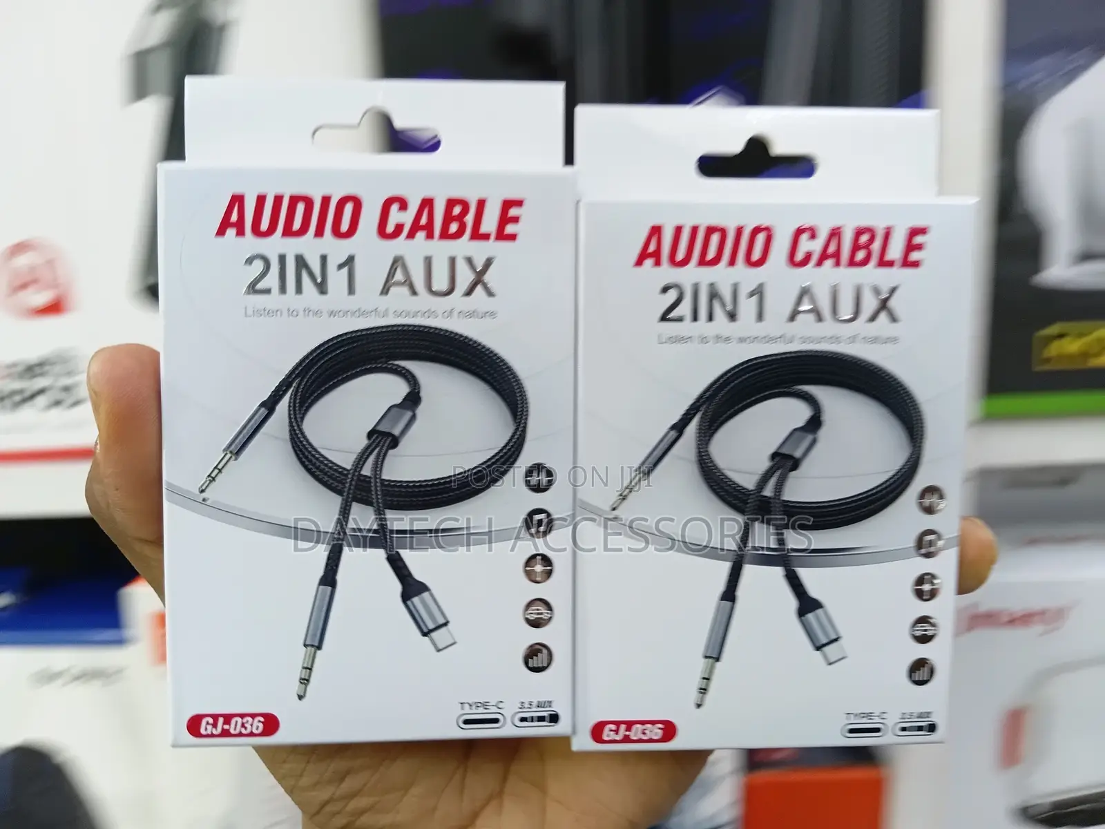 Usb Type C to Dual 3.5mm Male Aux Audio Cable 1.5m