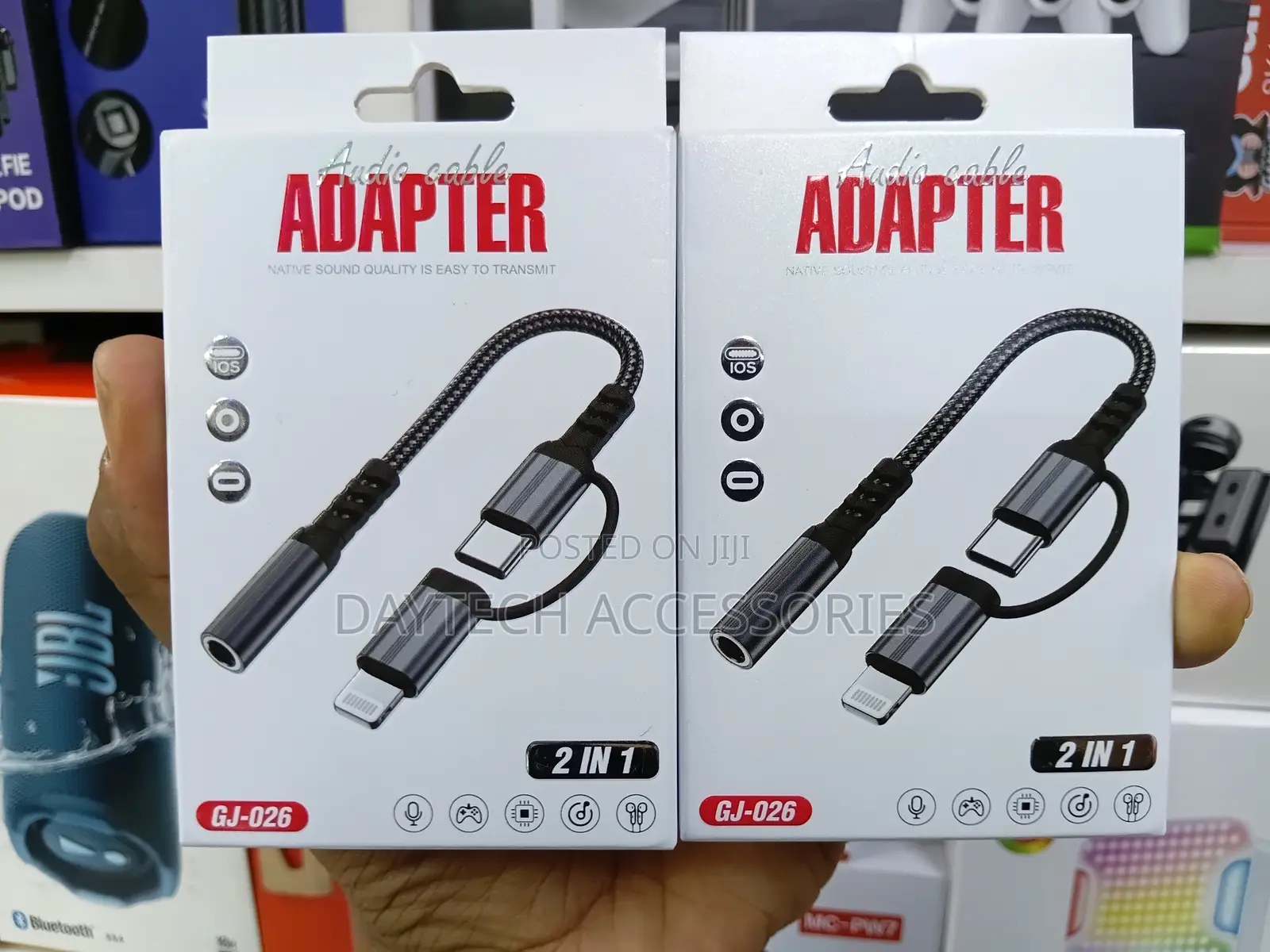 Type-C/Lightning for iPhone Audio Aux Adapter Cable