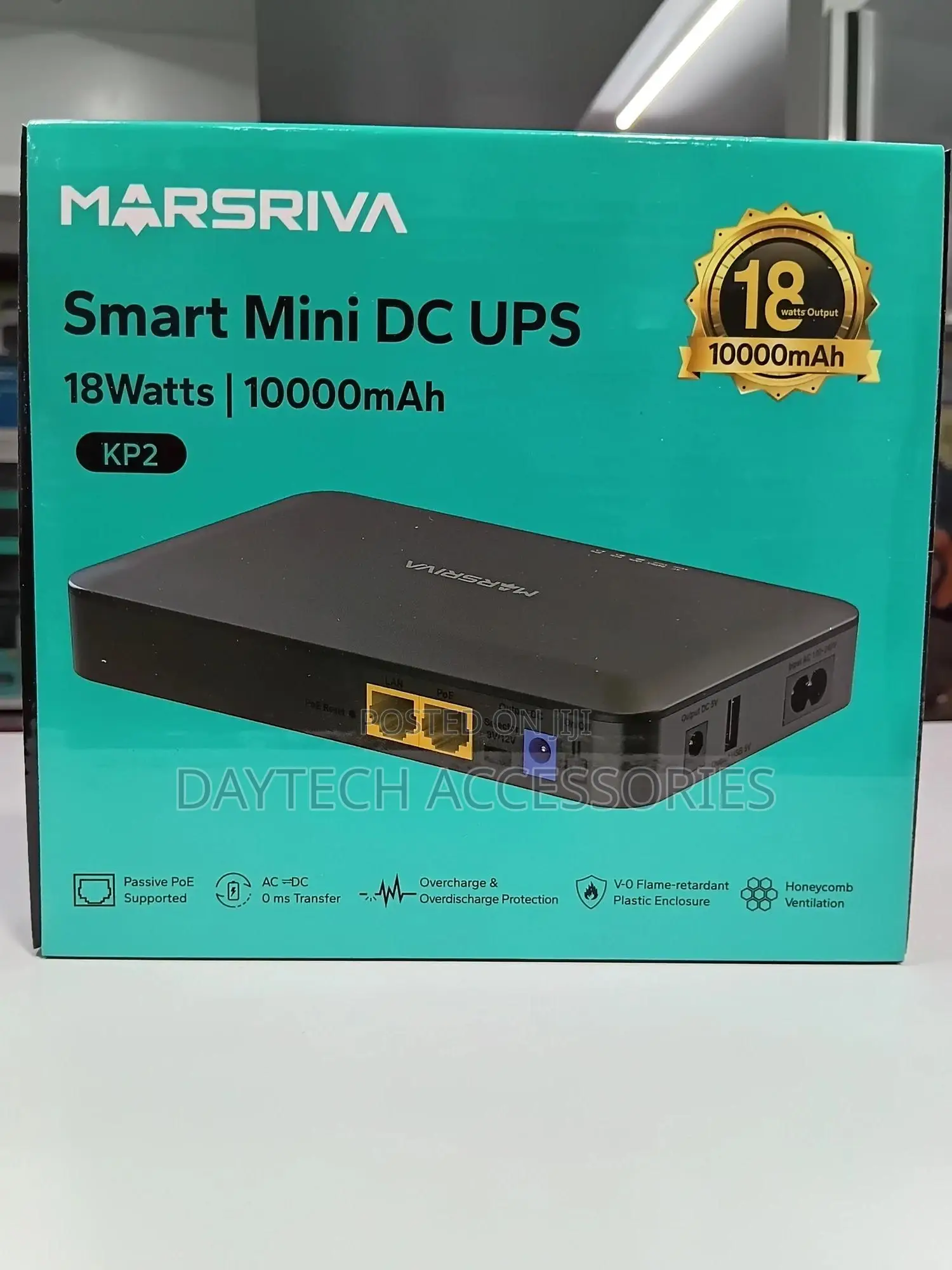 Marsriva Kp2 Smart Mini Dc Ups - Black