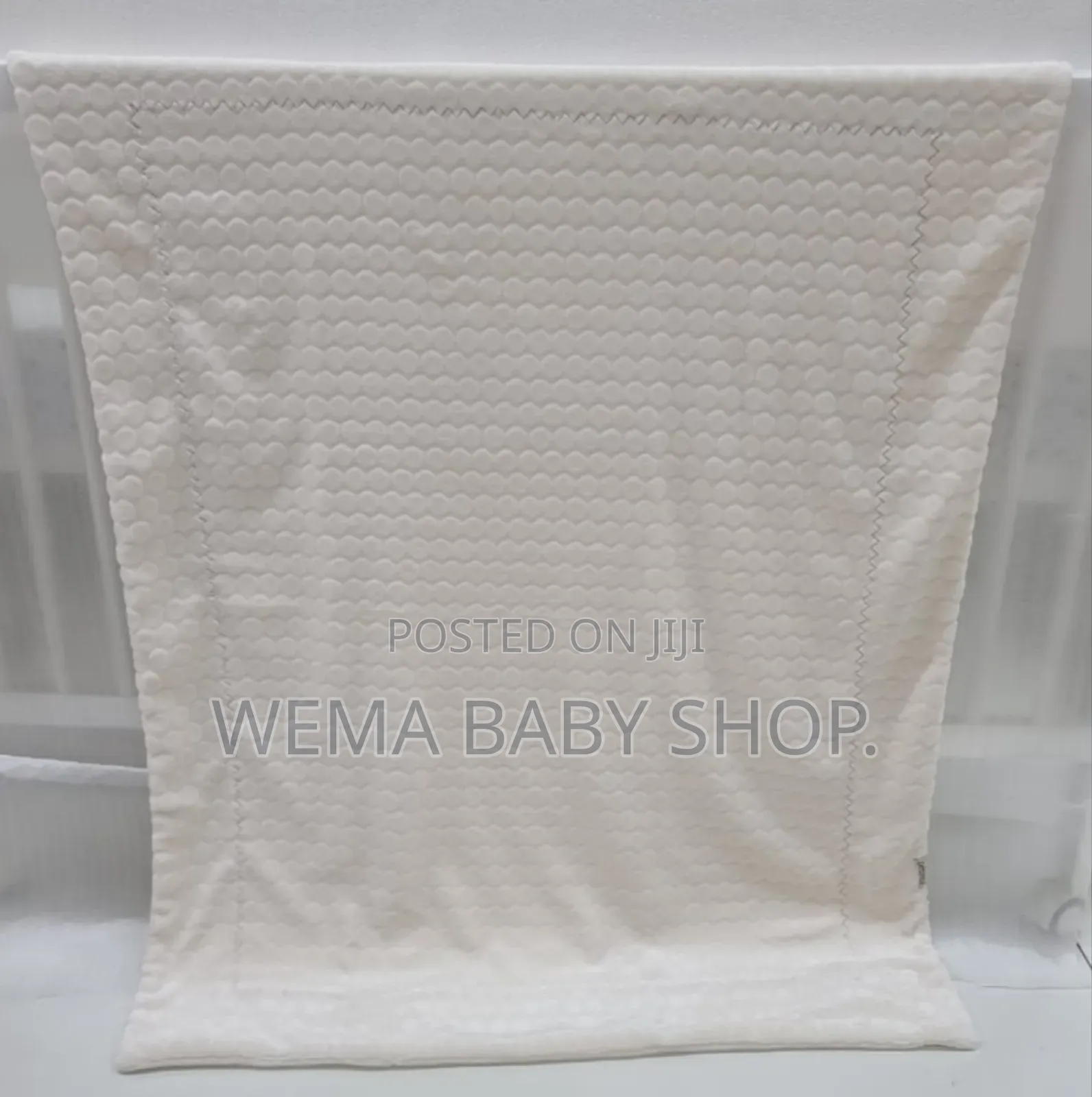 Knitted Baby Christening Shawl Blanket With a Matching Beanie Hat.