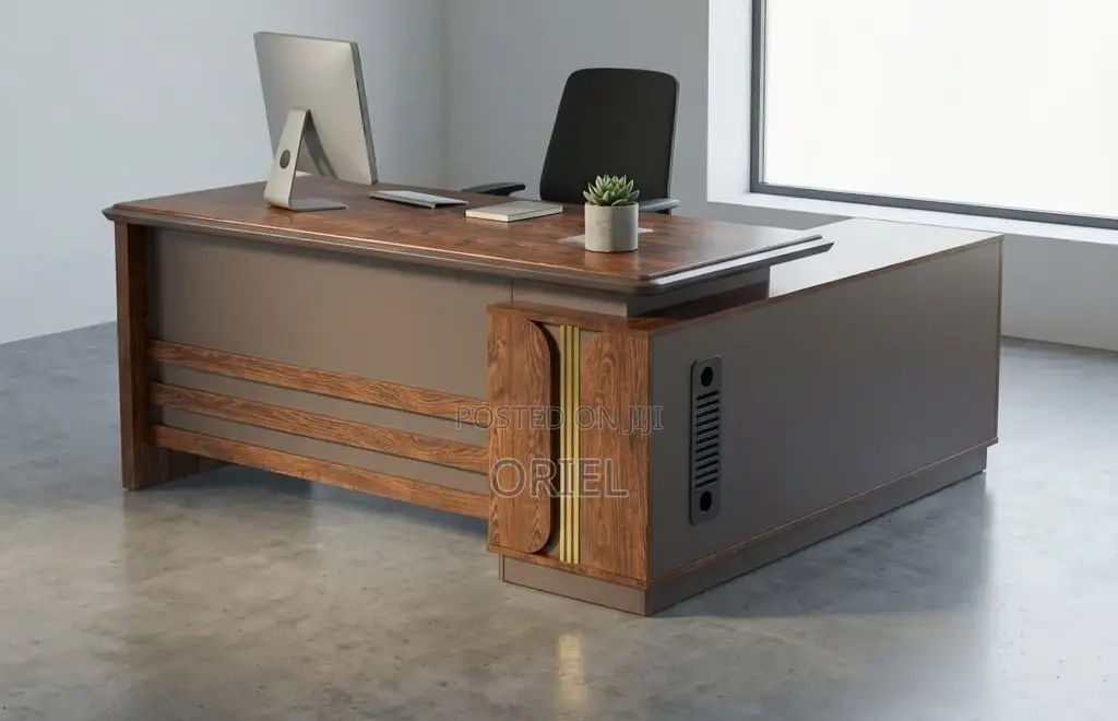 Modern L-Shaped Office Desk : Office 1.8m Executive Working Desk