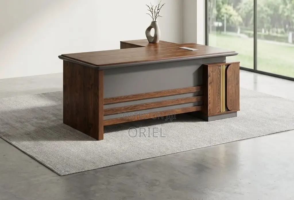 Modern L-Shaped Office Desk : Office 1.8m Executive Working Desk