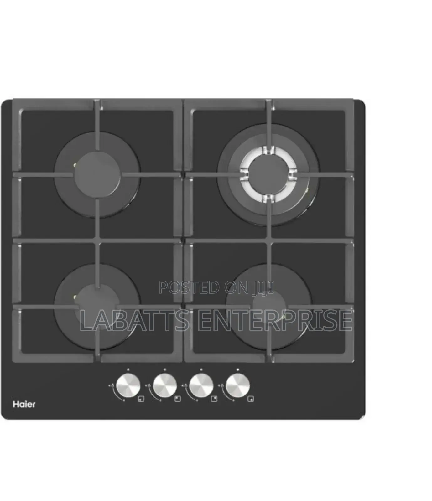 Haier 4-Burner Hob-S460fbt – Premium Black Tempered Glass Gas Hob