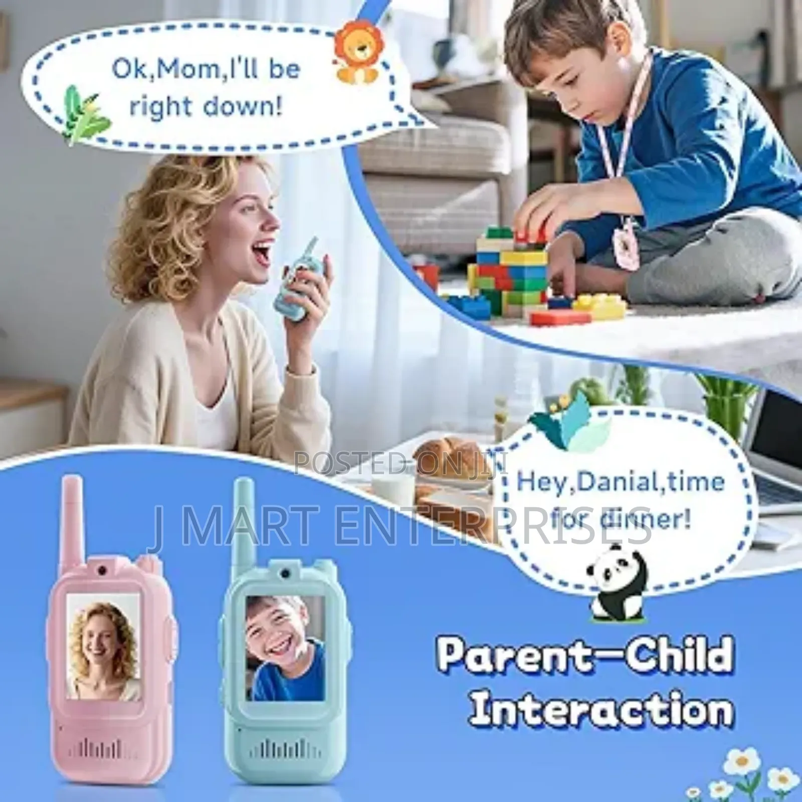 Video Walkie Talkies for Kids, Handheld 2 Pack Video Intercom