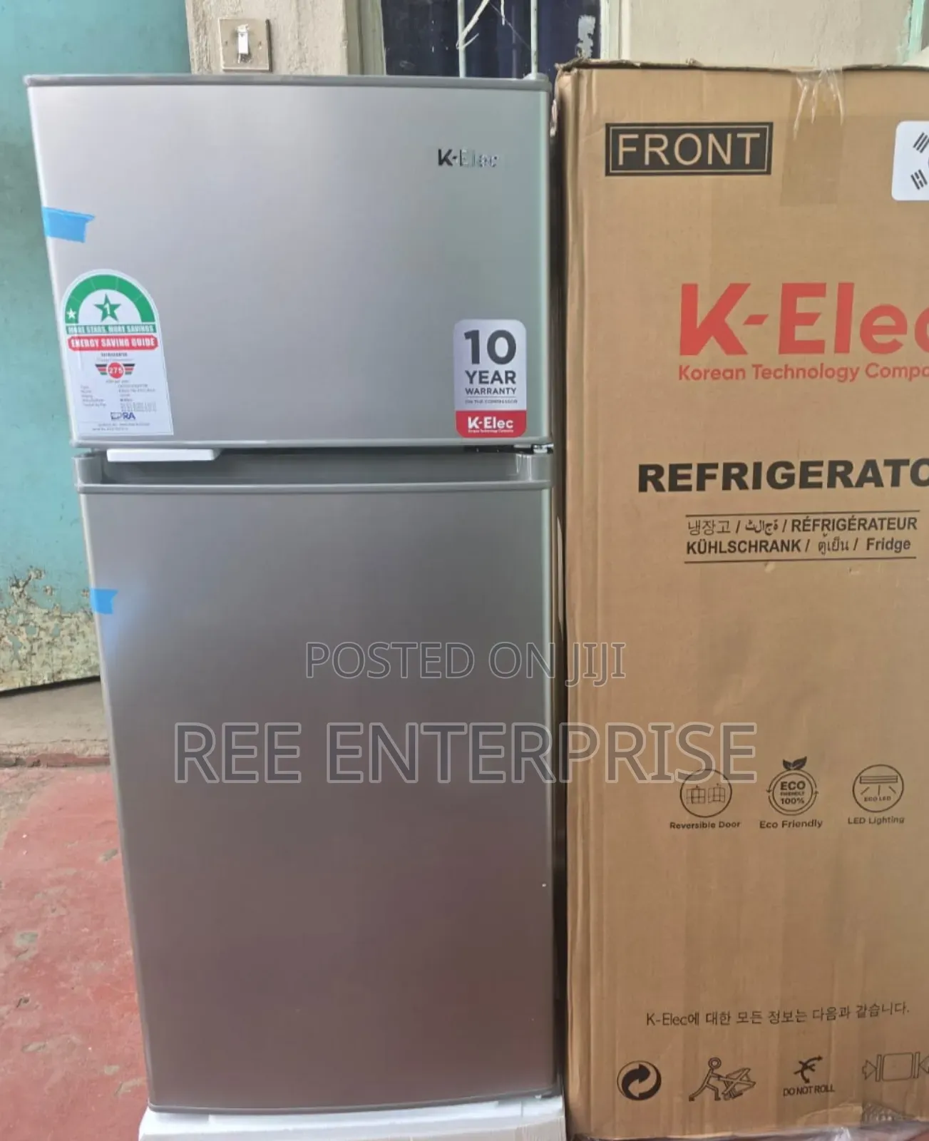 10 Years Warranty Klec 128 Litres Double Door Refrigerator