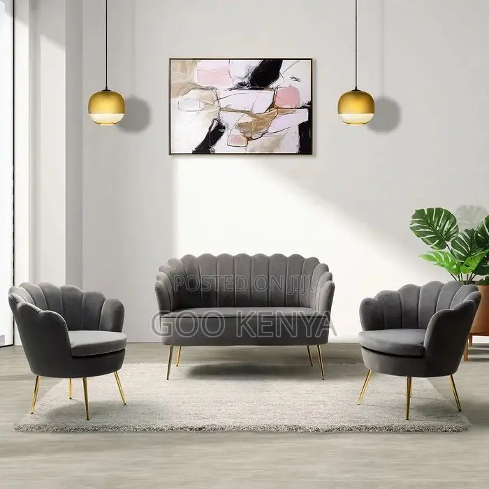 Home Sofa; Elegant Round 2-1-1 Sofa Set for Living Room
