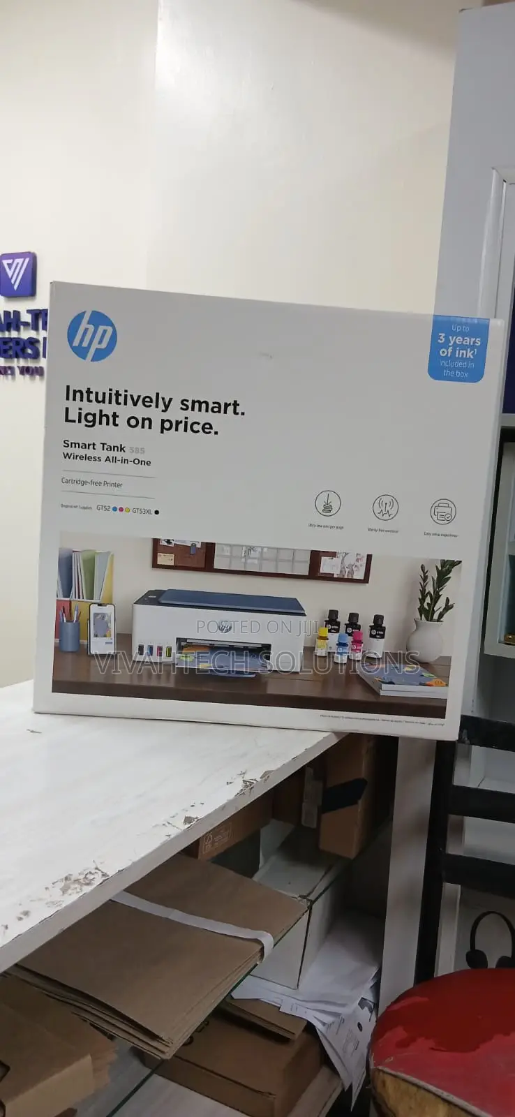 Hp Smart Tank 585 Wireless All-in-One Cartridge Free Printer