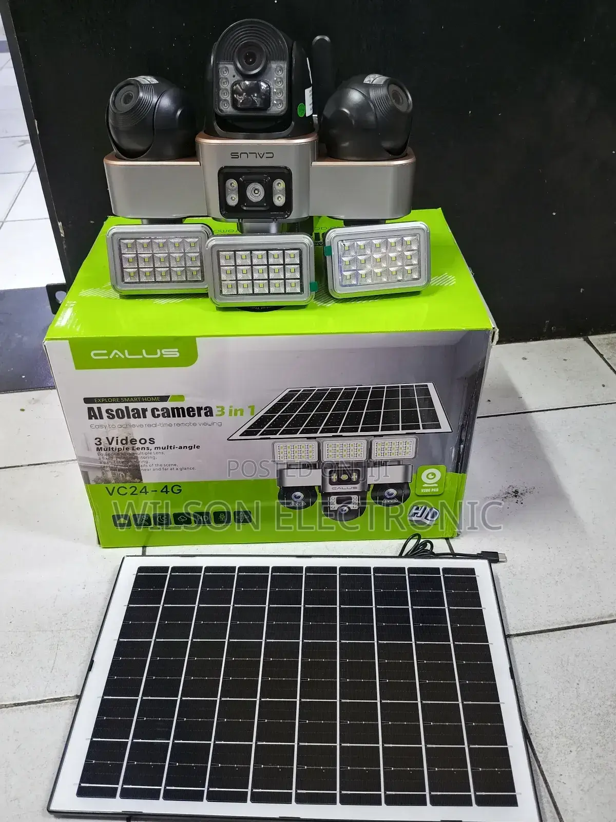 4g Sim Card Solar Camera. Vc24 4g Triple Lens
