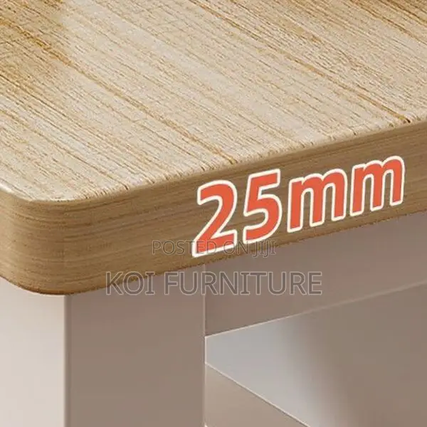 Office Desk : 1.2m Modern Office Desk With Rustic Wood-Finish Top