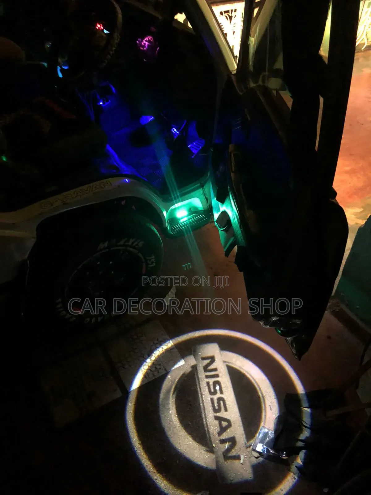 2pcs Nissan Door Open Laser Welcome Puddle Lights