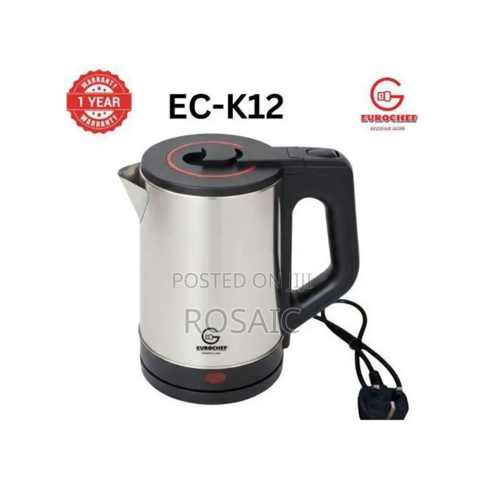 Eurochef Ec- Plastic Cordless Electric Kettle With 2.3 L