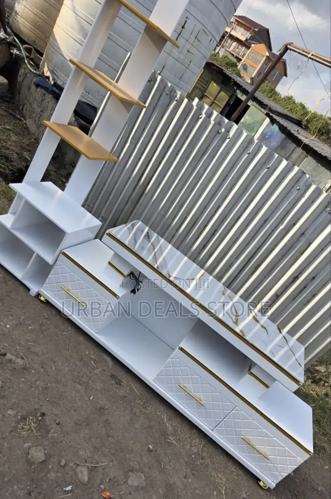 Tv Stand With Led Lights Inbuilt Flower Decor Stand