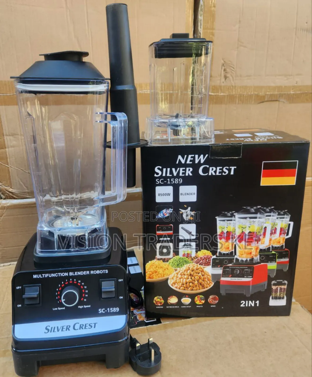 8500 Watts Silver Crest 2 in 1 Commercial Blender With 2.5 Litre Jug