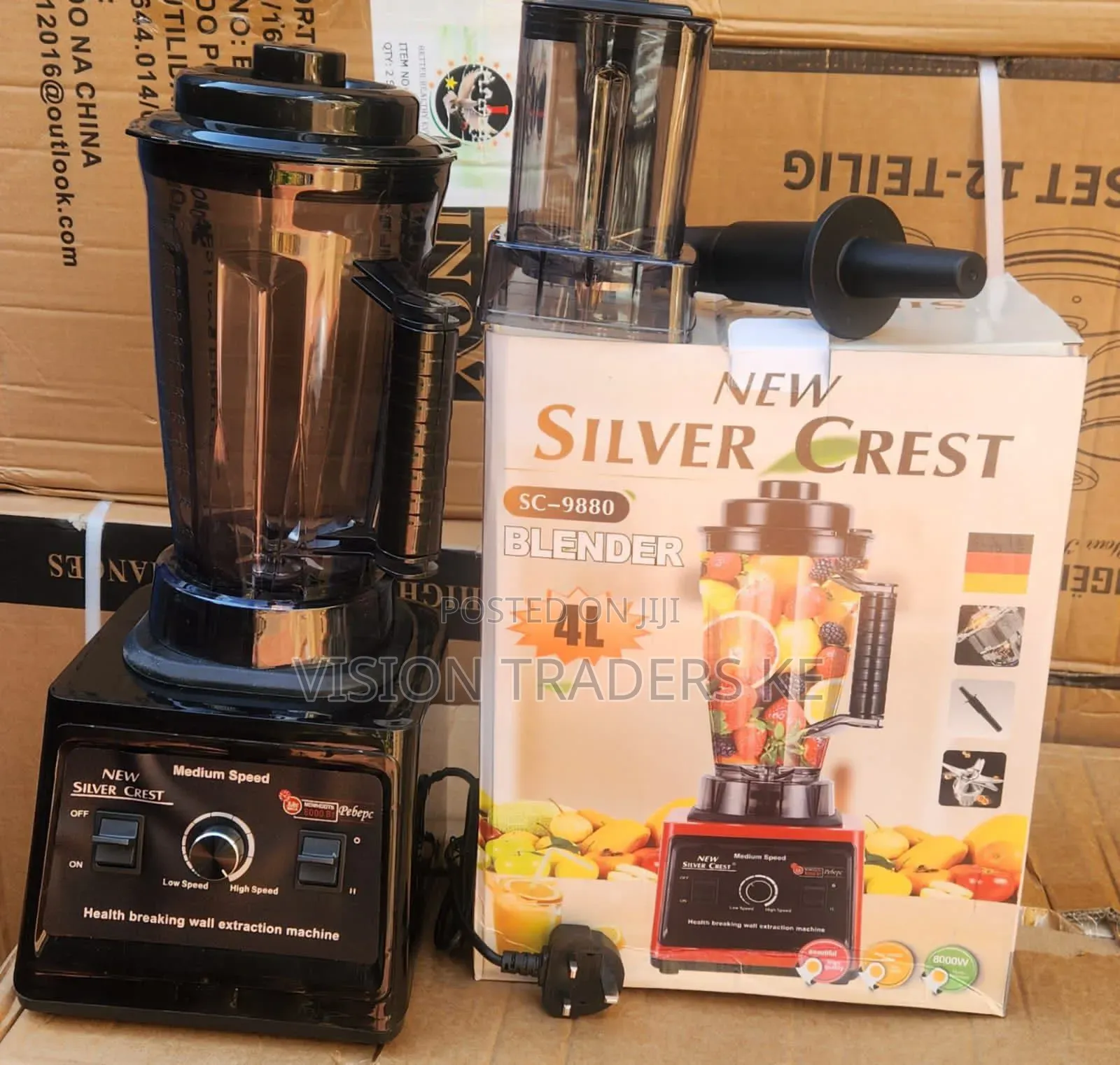 8000watts Silver Crest 2 in 1 Commercial Blender With 4litres Jug