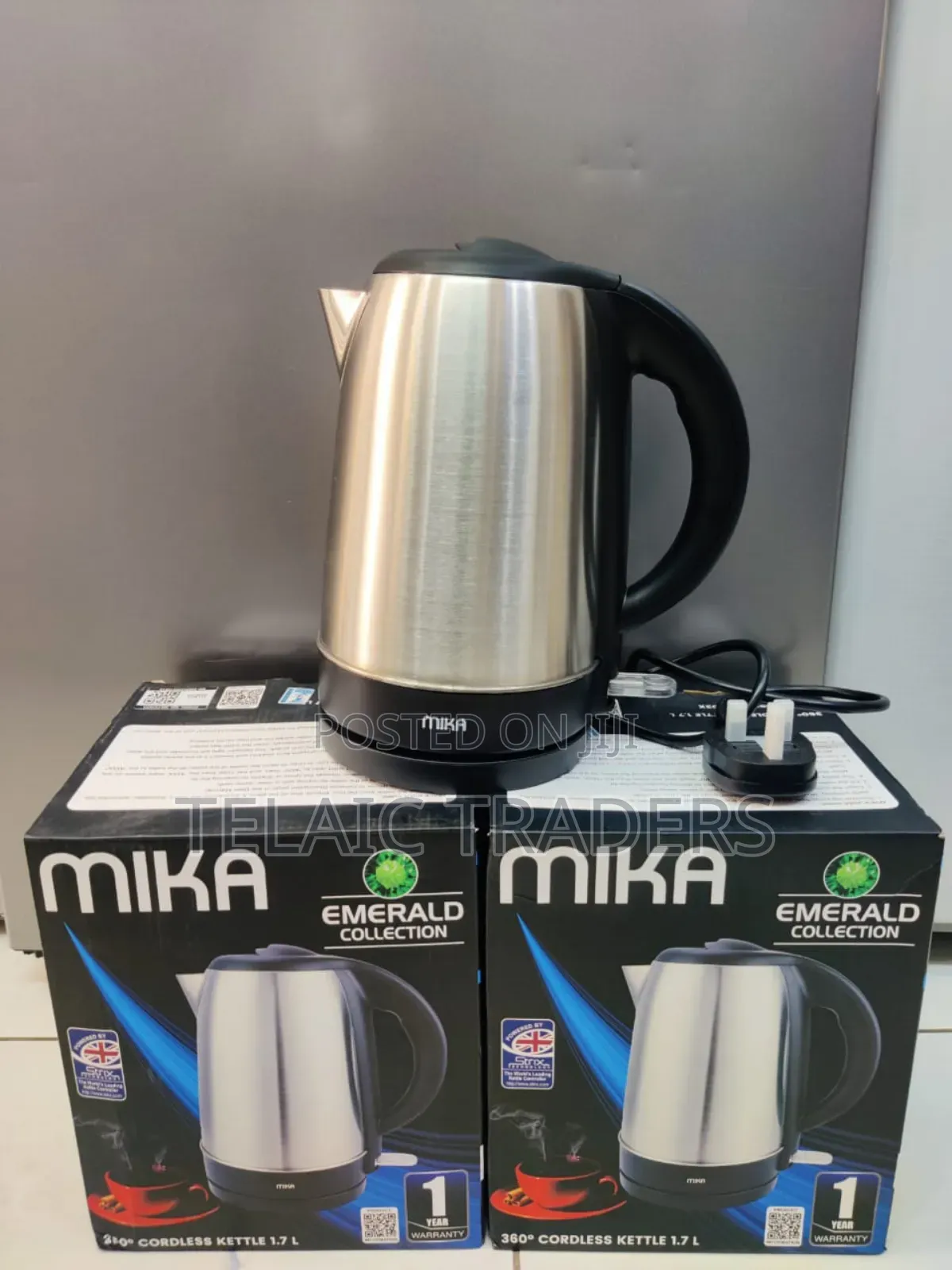 Mika Kettle, Mkt2101x, 1.7l, Stainless Steel, 360o Cordless, Concealed
