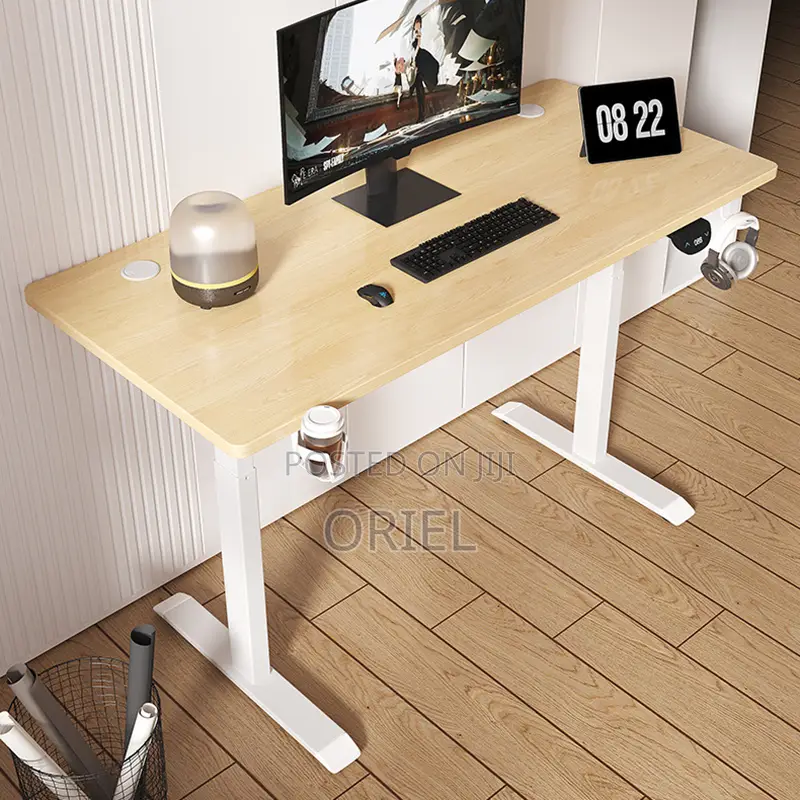 Office Desk : Office 1.2m Electric Height Adjustable Computer Desk
