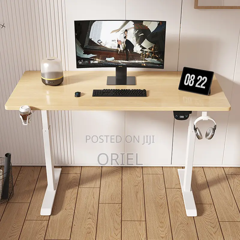 Office Desk : Office 1.2m Electric Height Adjustable Computer Desk