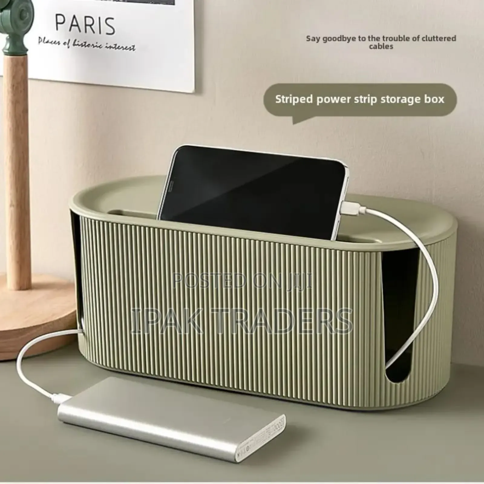 *Cable Storage Box* -Colors Green ,White and Beige