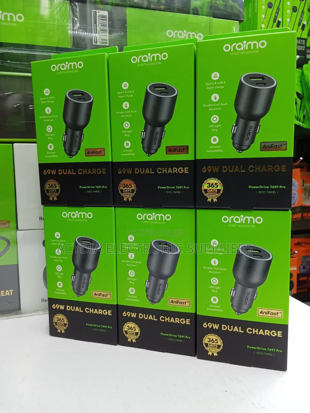 Oraimo Powerdrive 7691pro 69w Dual Car Charger