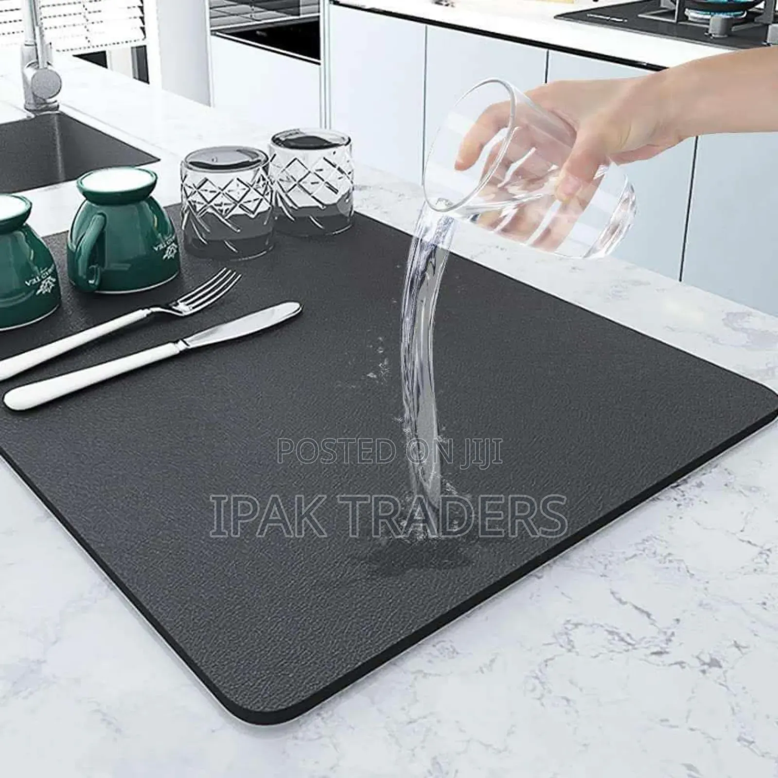 *Super Absorbent Nonslip Drain Dish Drying Mat Size: 40*50 Cm