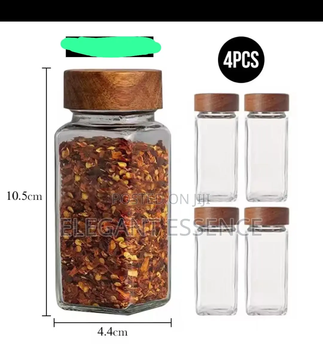 Spices Bottles Comes as a Set of 4 PCS With Free Labels and Stickers