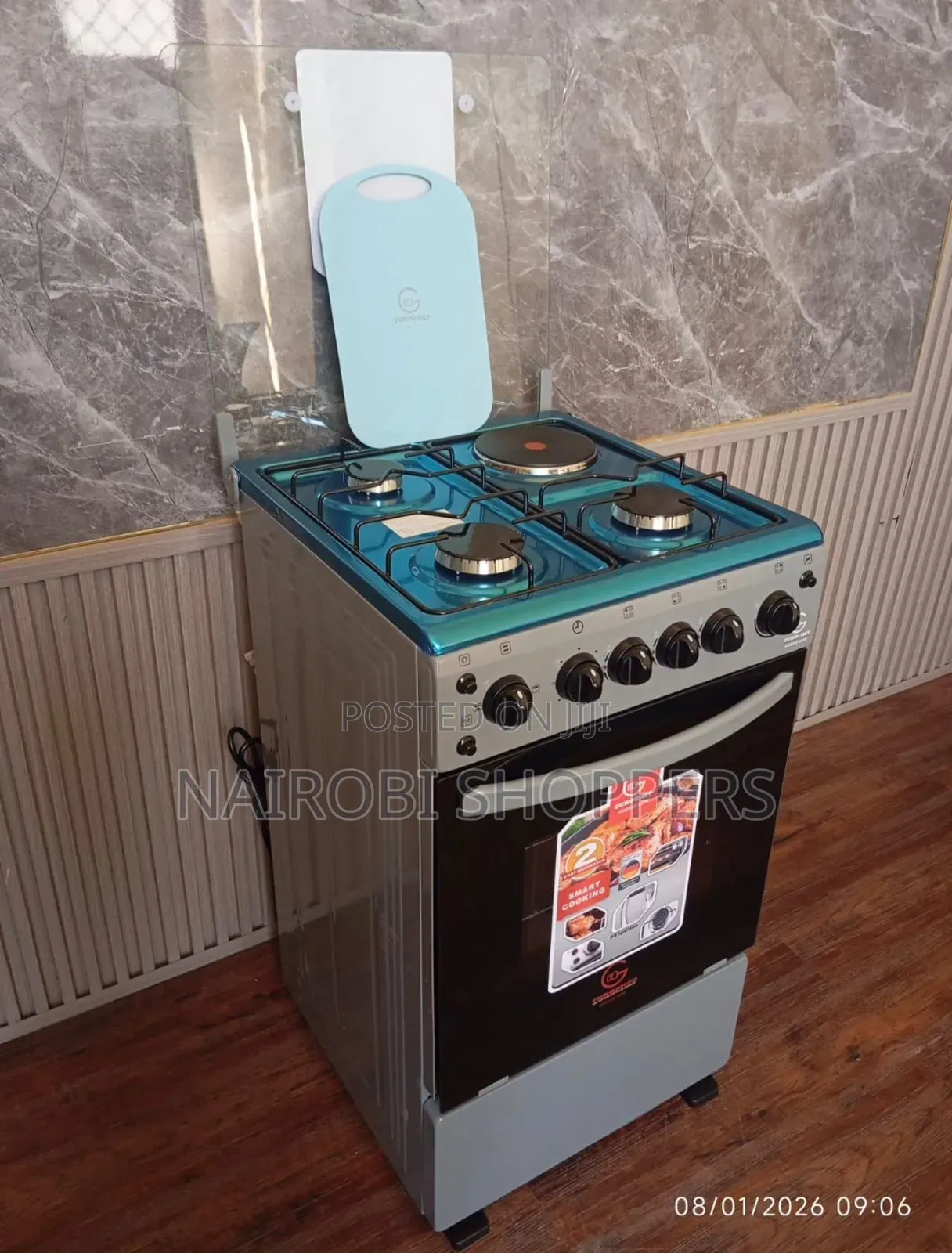 Gas Cooker With Electric Plate 3+1