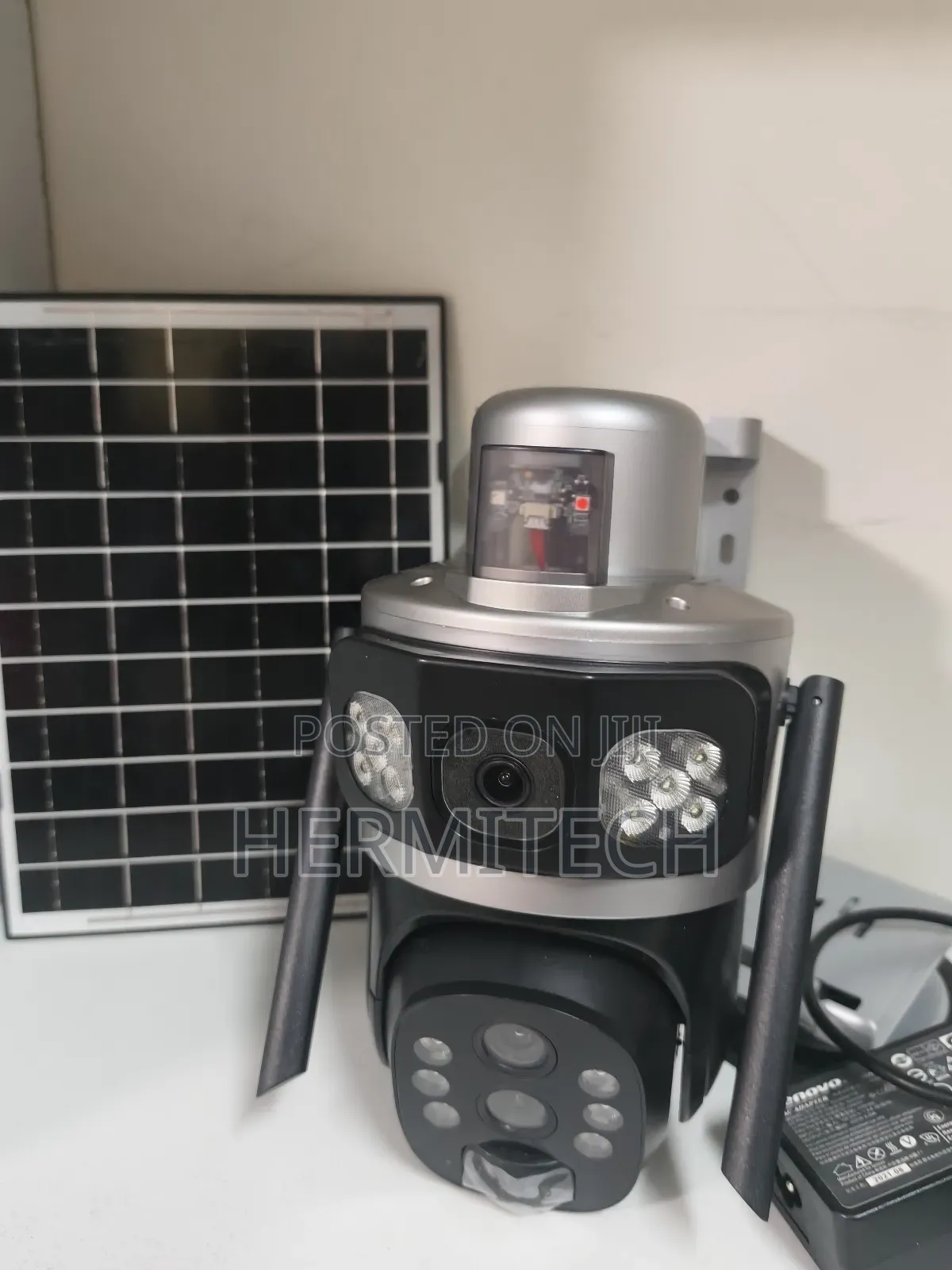 Dual Lens 4g Solar Eco Friendly Energy Power Alarm System Siren