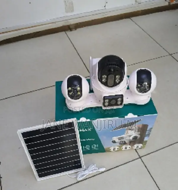 New PTZ V380 Triple Lens Solar Camera