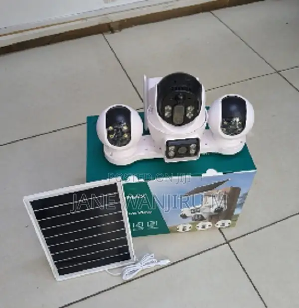 New Solar-Powered Triple-Lens PTZ Camera With Multi-Angle Rotation,4g