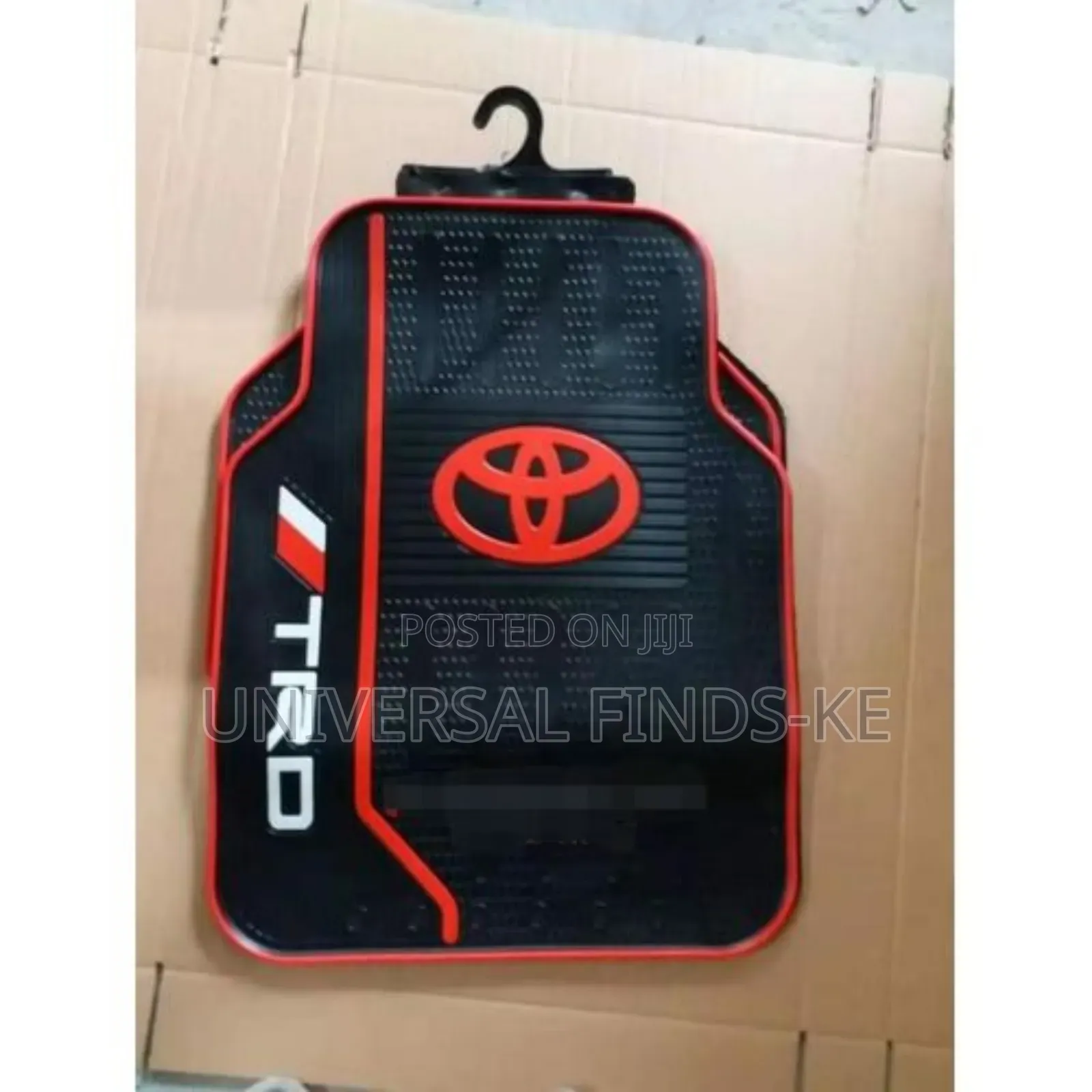 A Black Toyota Rubber Floor Mat