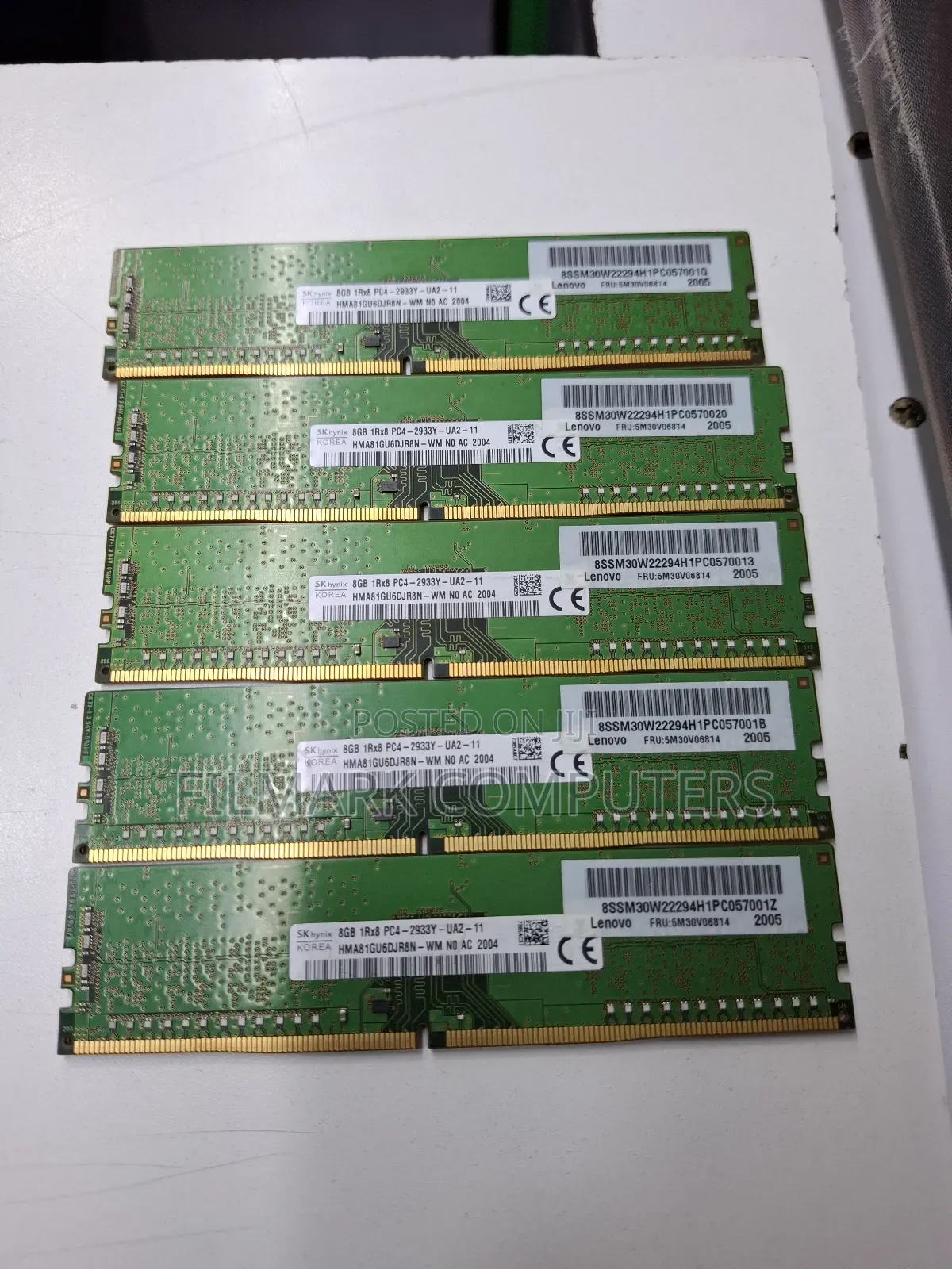Sk Hynix Hma81gu6djr8n-Wm Ddr4 8gb 1rx8 Pc4-2933y-Ua2-11 for Desktop
