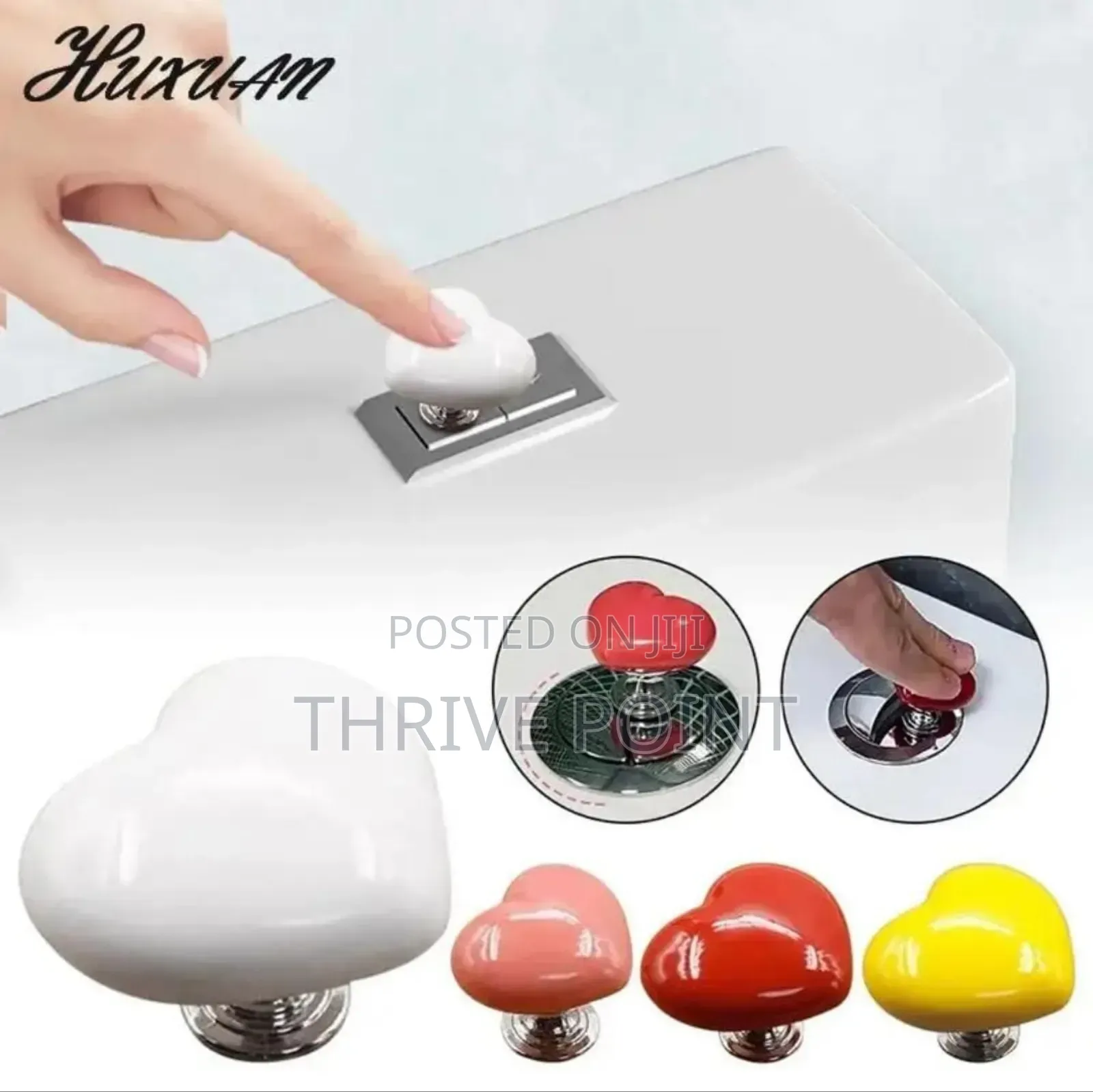 Heart Shape Toilet Presser Love Toilet Press Button