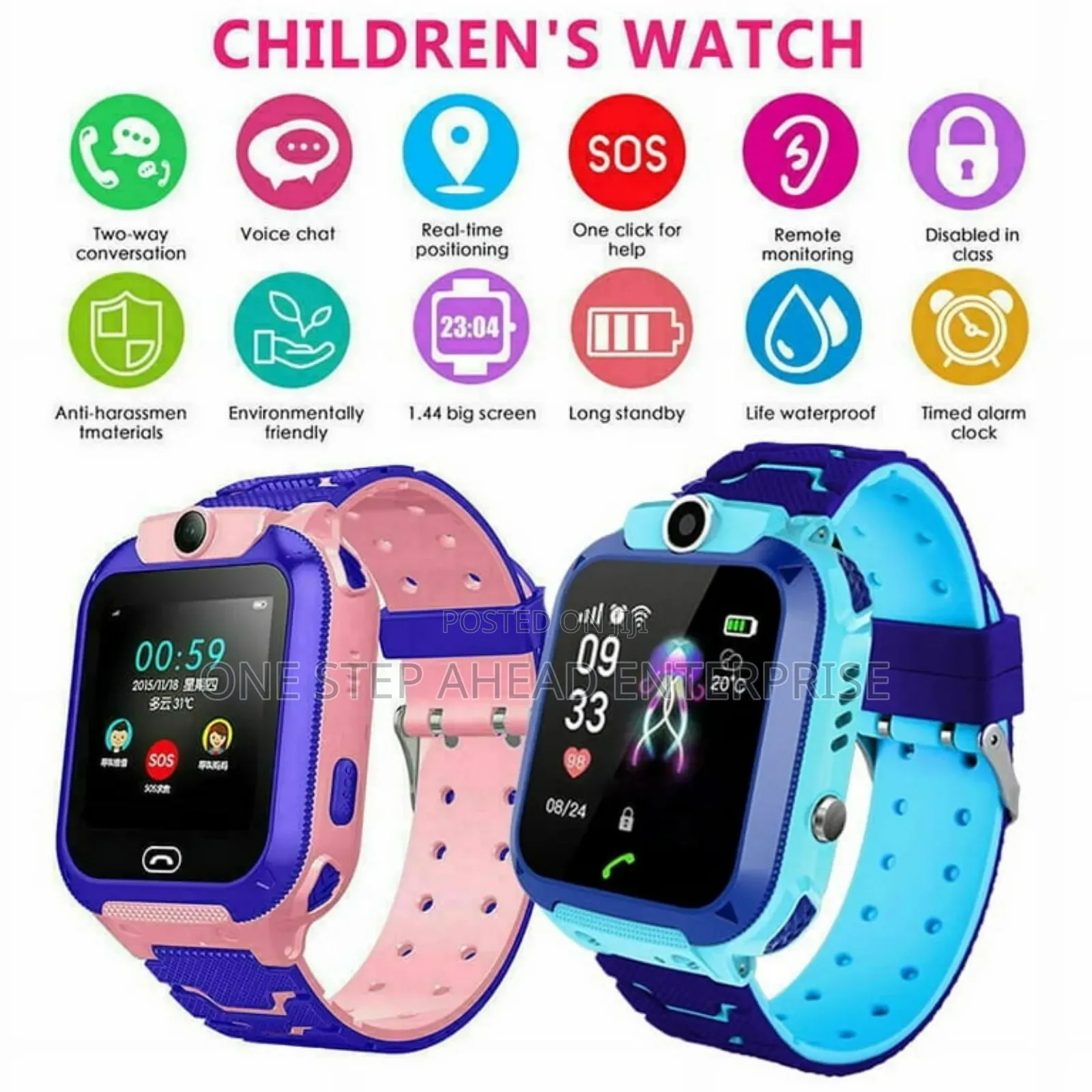 Kids Smart Watch Waterproof With Sim Card Slot