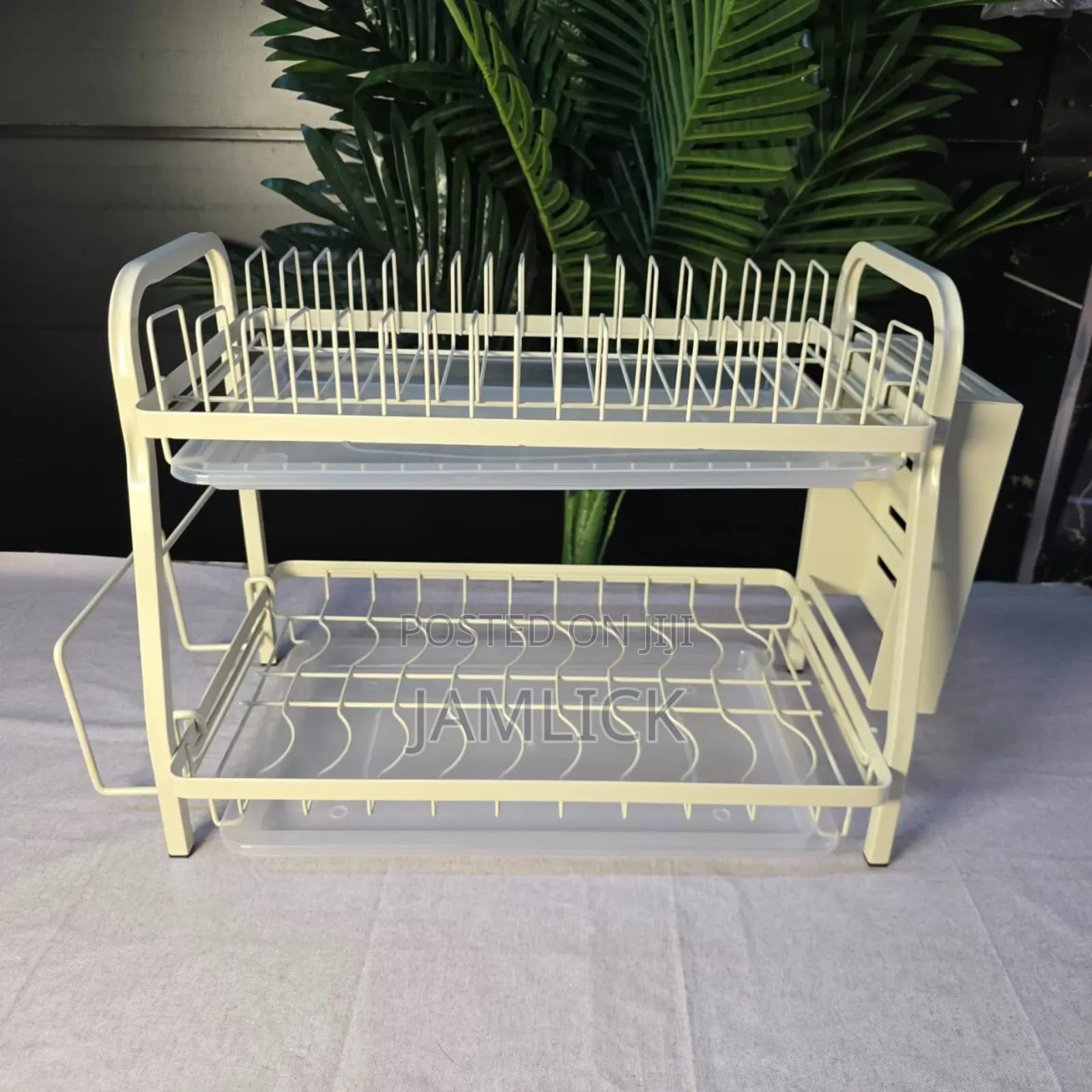 White 2-Layer High-Quality Dishes Rack – Carbon Steel - Rb