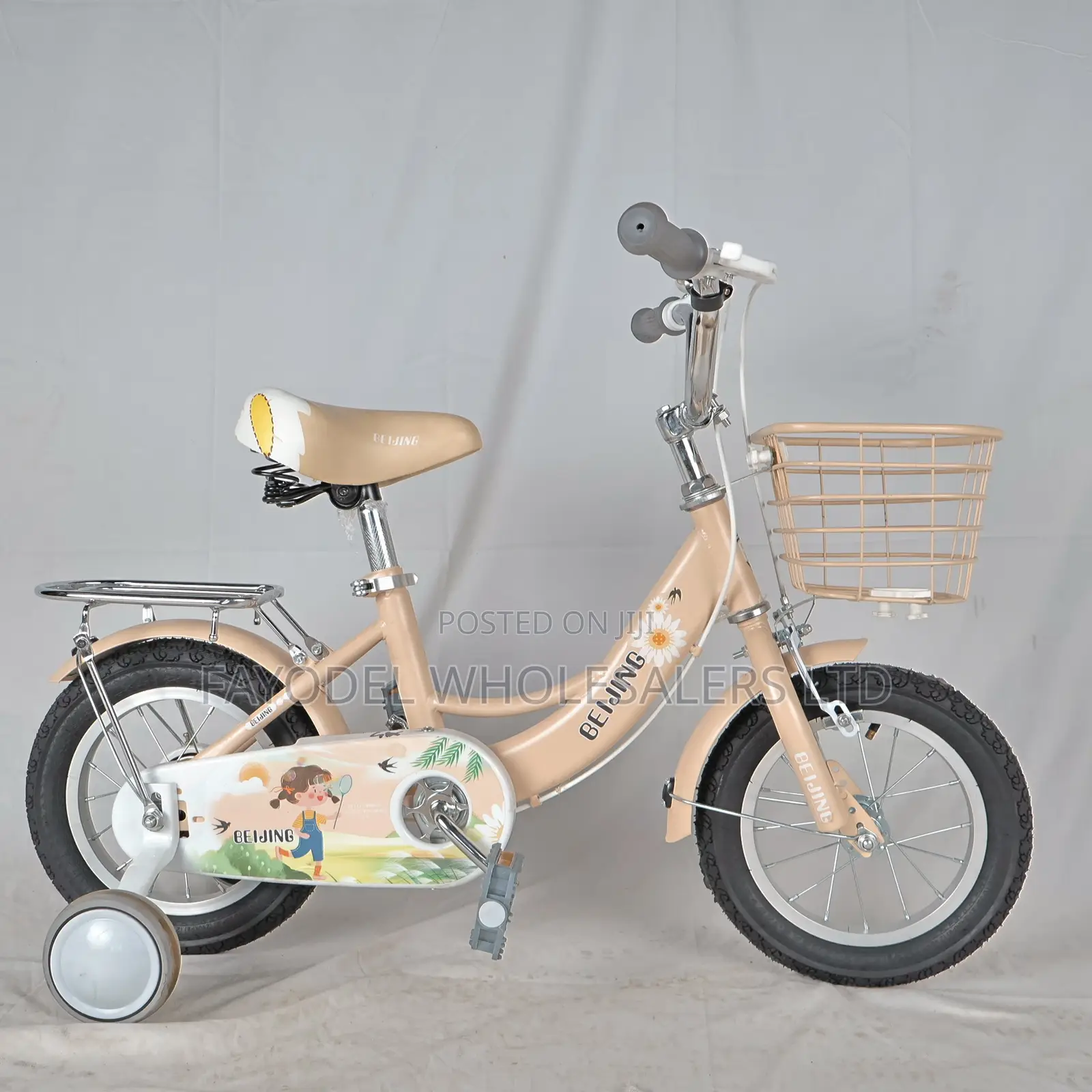 Beijing Vintage Girls Size 12 Bicycle – Beige