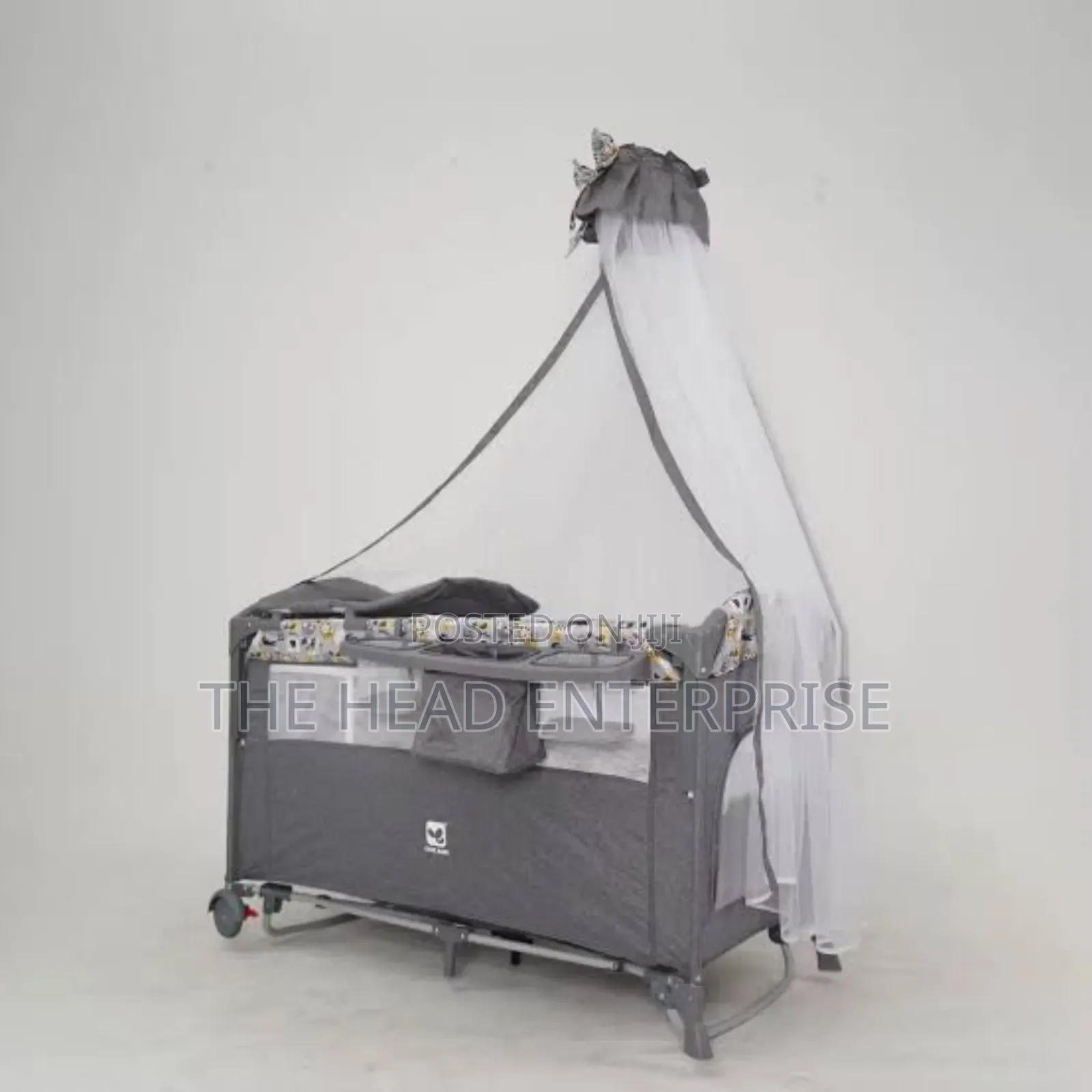 Grey Toddler Playpen Bed 4 Months and Above