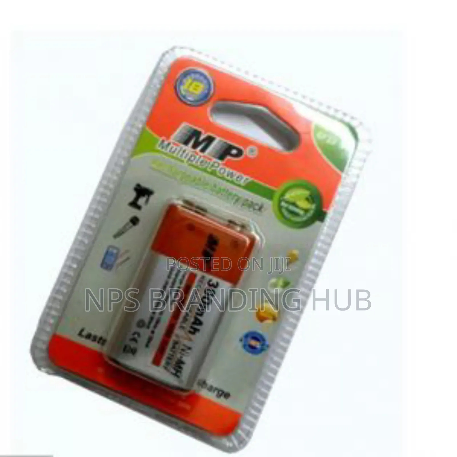 Multiple Power (Mp) Brand 9v Rechargeable Battery